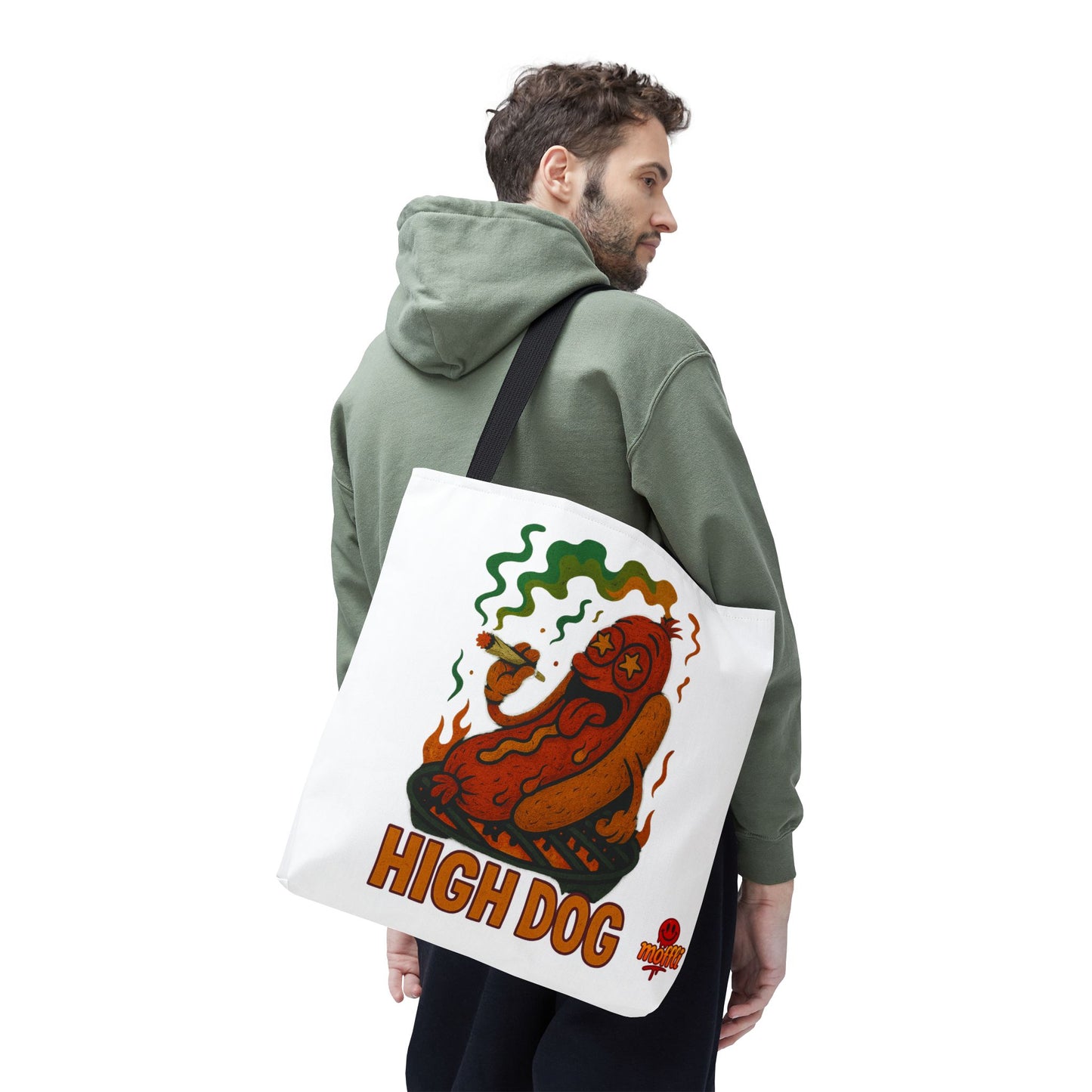 High Dog Tote Bag – Funny Hot Dog Weed 420 (Tax Included)
