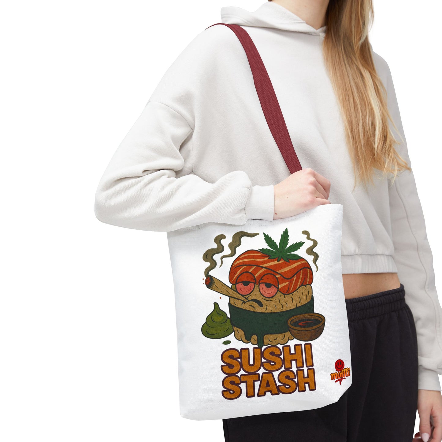 Sushi Stash Tote Bag – Funny Weed Sushi Roll Design (Tax Included)