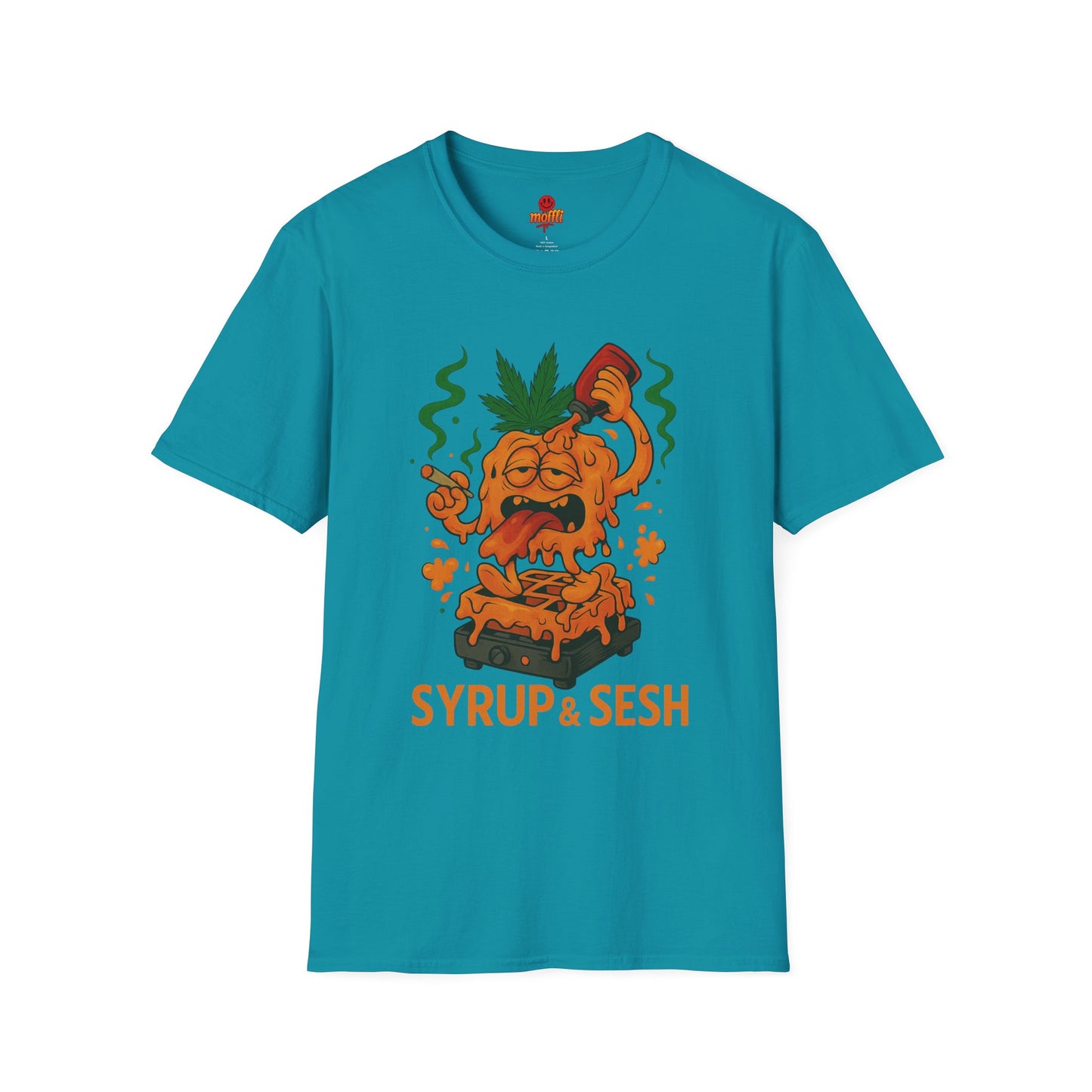 Syrup & Sesh T-Shirt – Funny Weed Waffle Shirt (Tax Included)