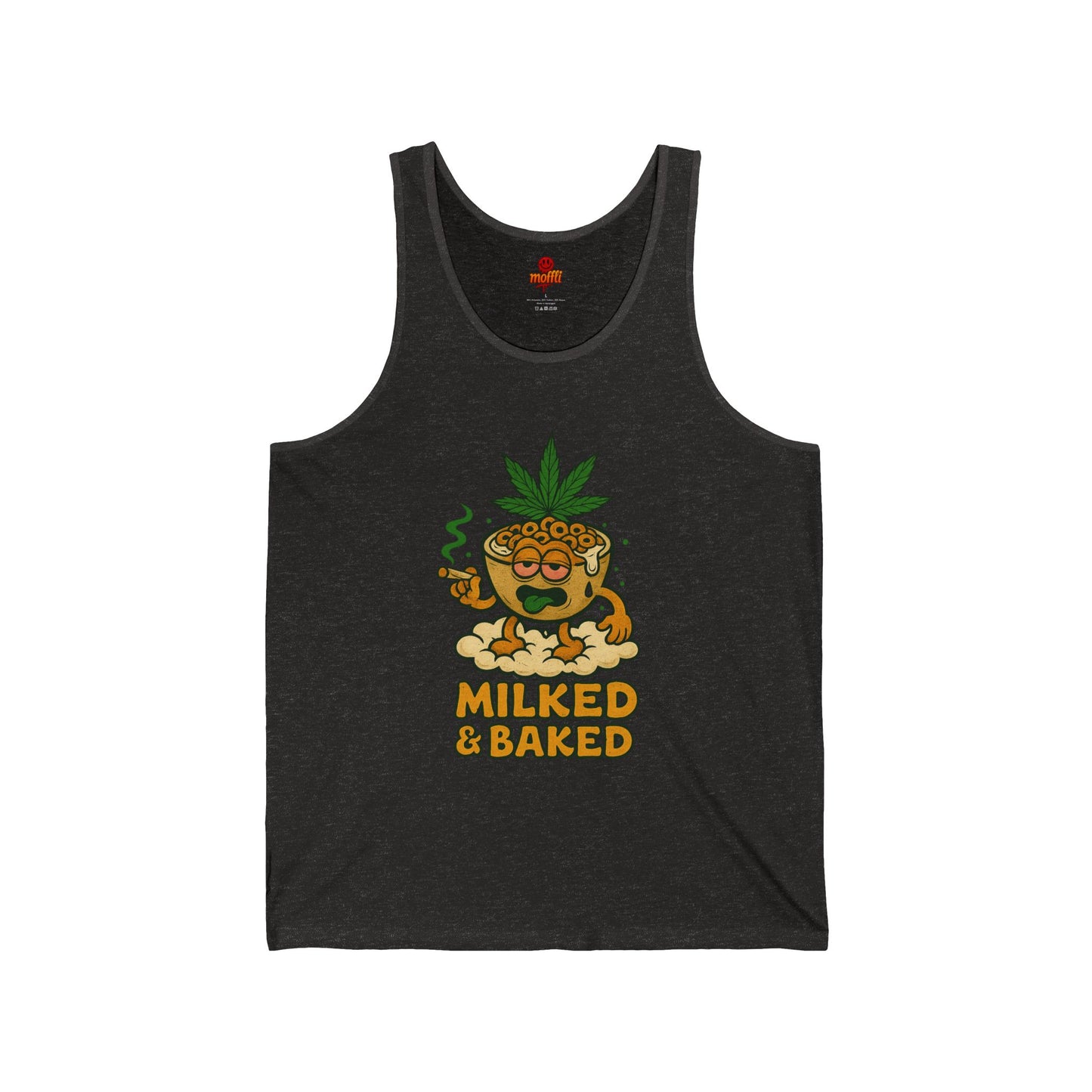 Milked & Baked Tank Top, Funny Weed Cereal (Tax Included)