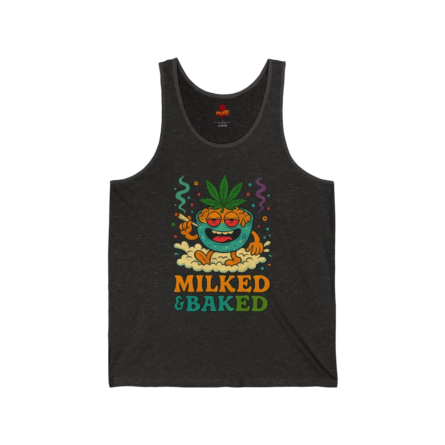 Milked & Baked Tank Top, Funny Weed Cereal (Tax Included)