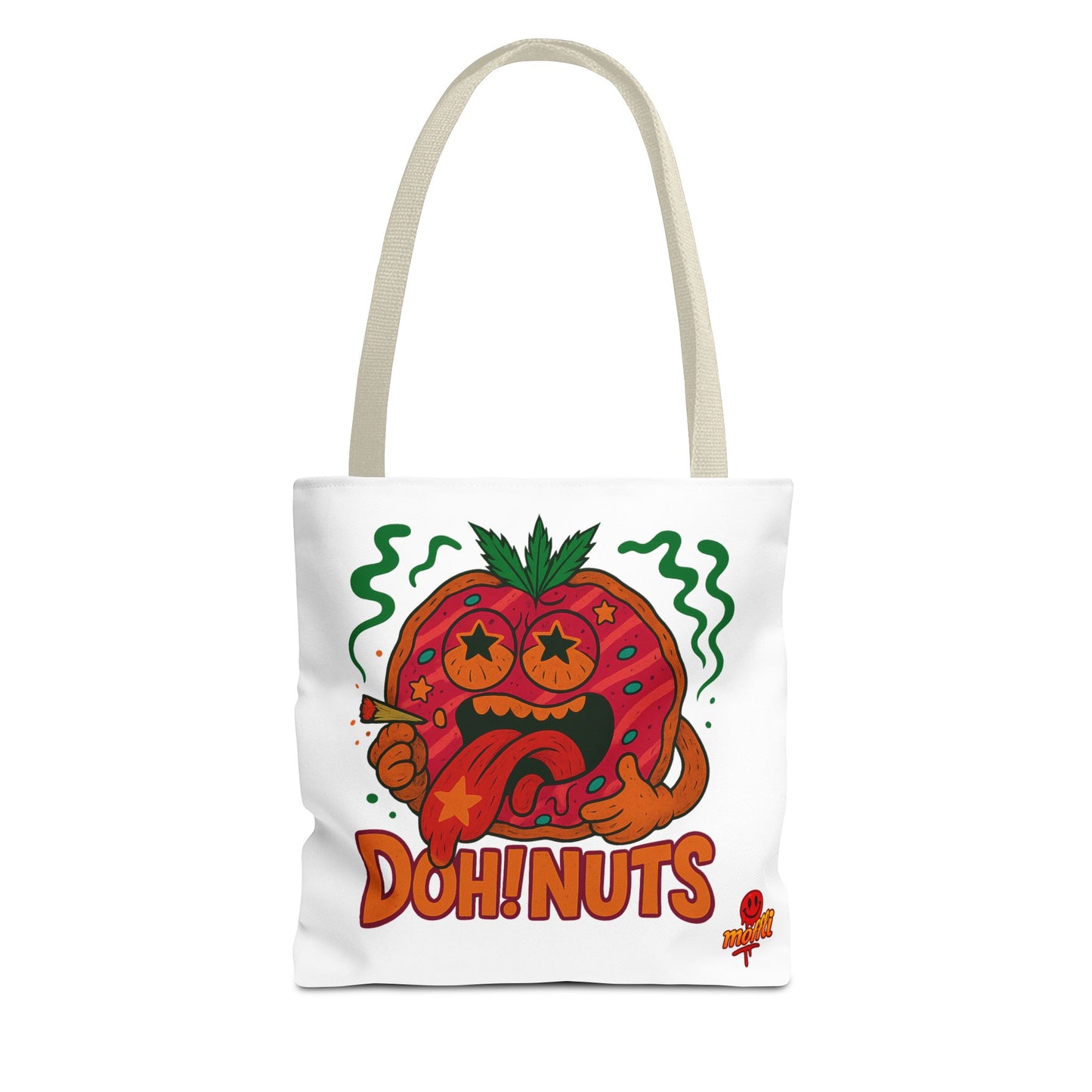 Doh! Nuts Star Eyes Tote Bag – Funny Weed Donut Stoner Bag (Tax Included)