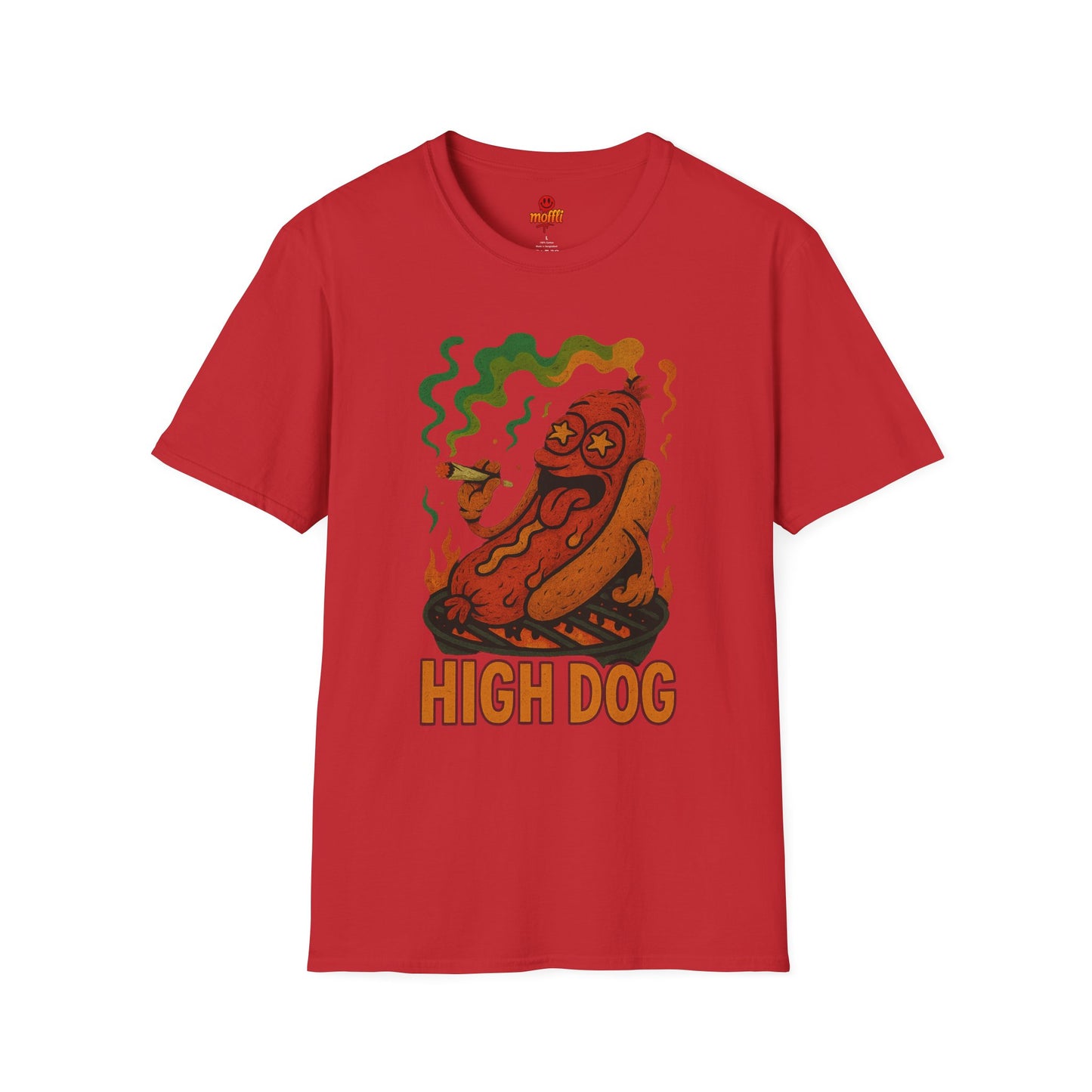 High Dog T-Shirt – Funny Weed Hot Dog Shirt (Tax Included)
