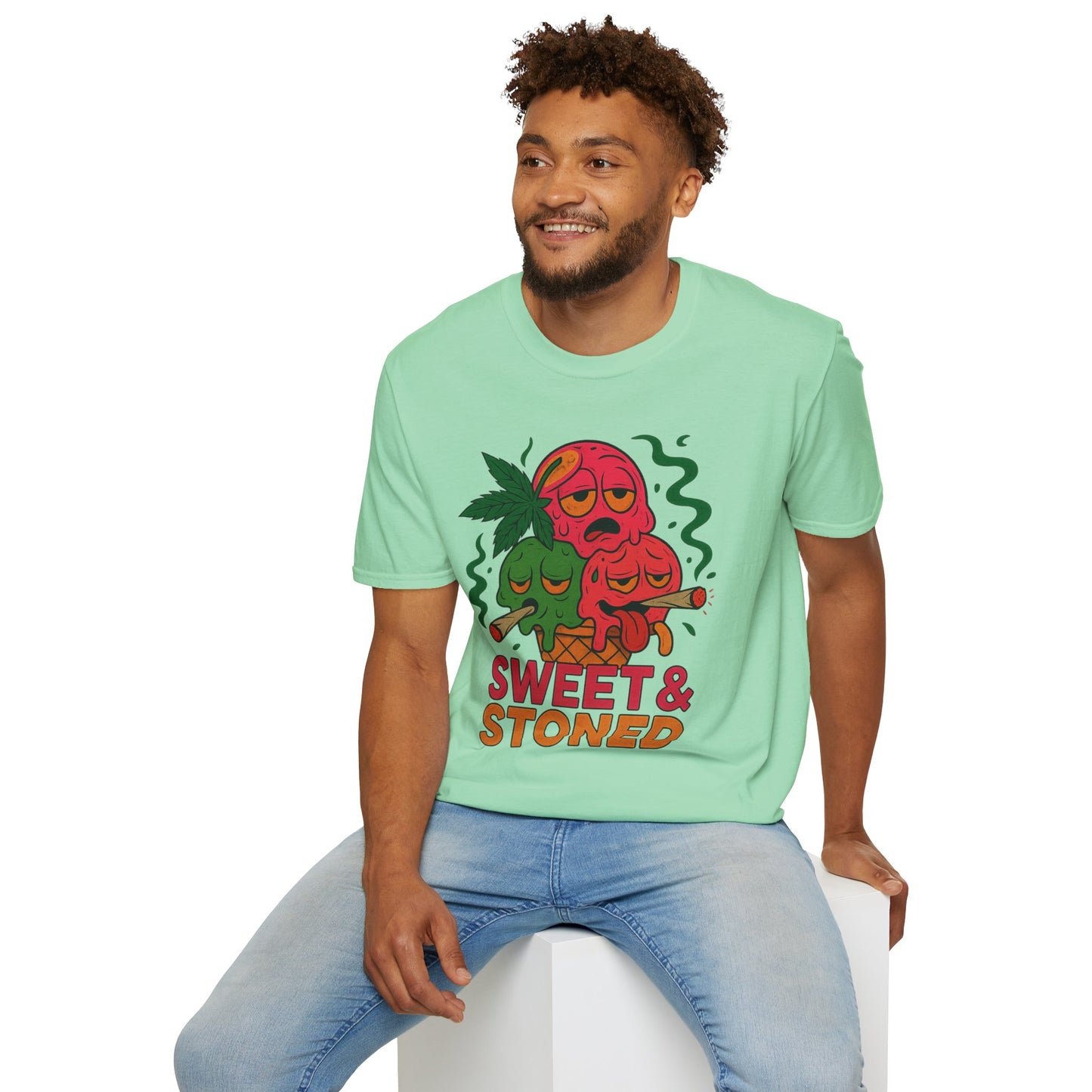 Sweet & Stoned T-Shirt – Funny Weed Ice Cream (Tax Included)