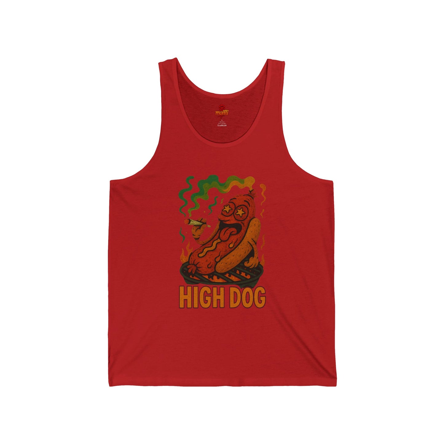 High Dog Tank Top, Funny Weed Hot Dog (Tax Included)
