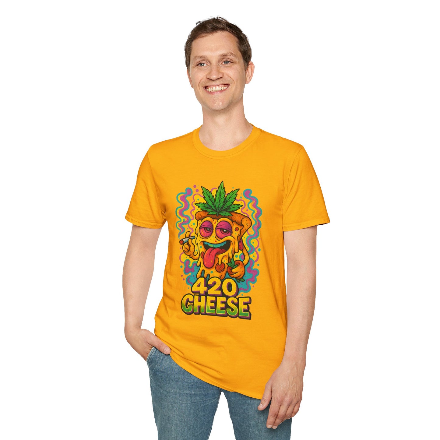 420 Cheese Weed Shirt – Funny Trippy Pizza T-Shirt (Tax Included)