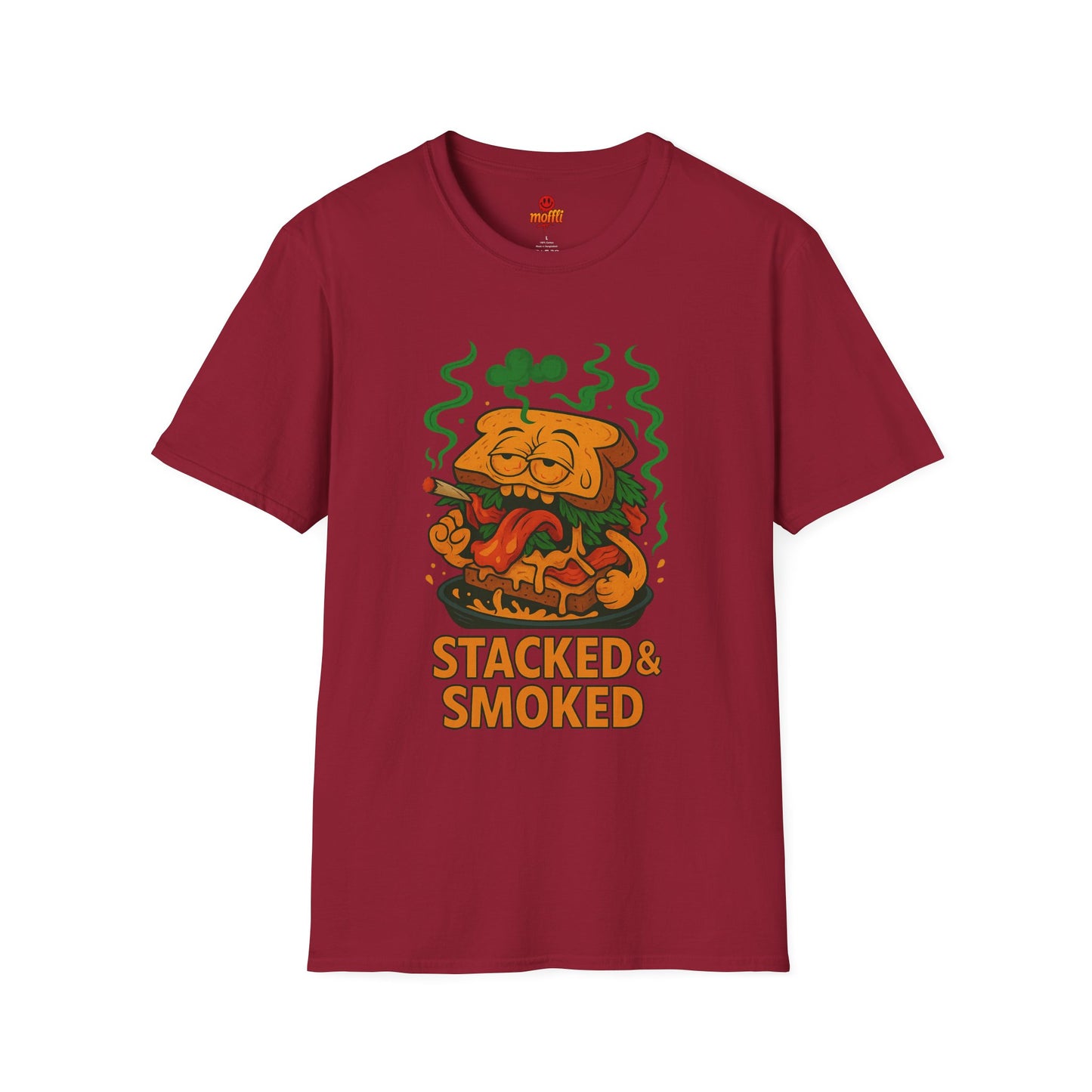 Stacked & Smoked T-Shirt – Funny Weed Sandwich (Tax Included)