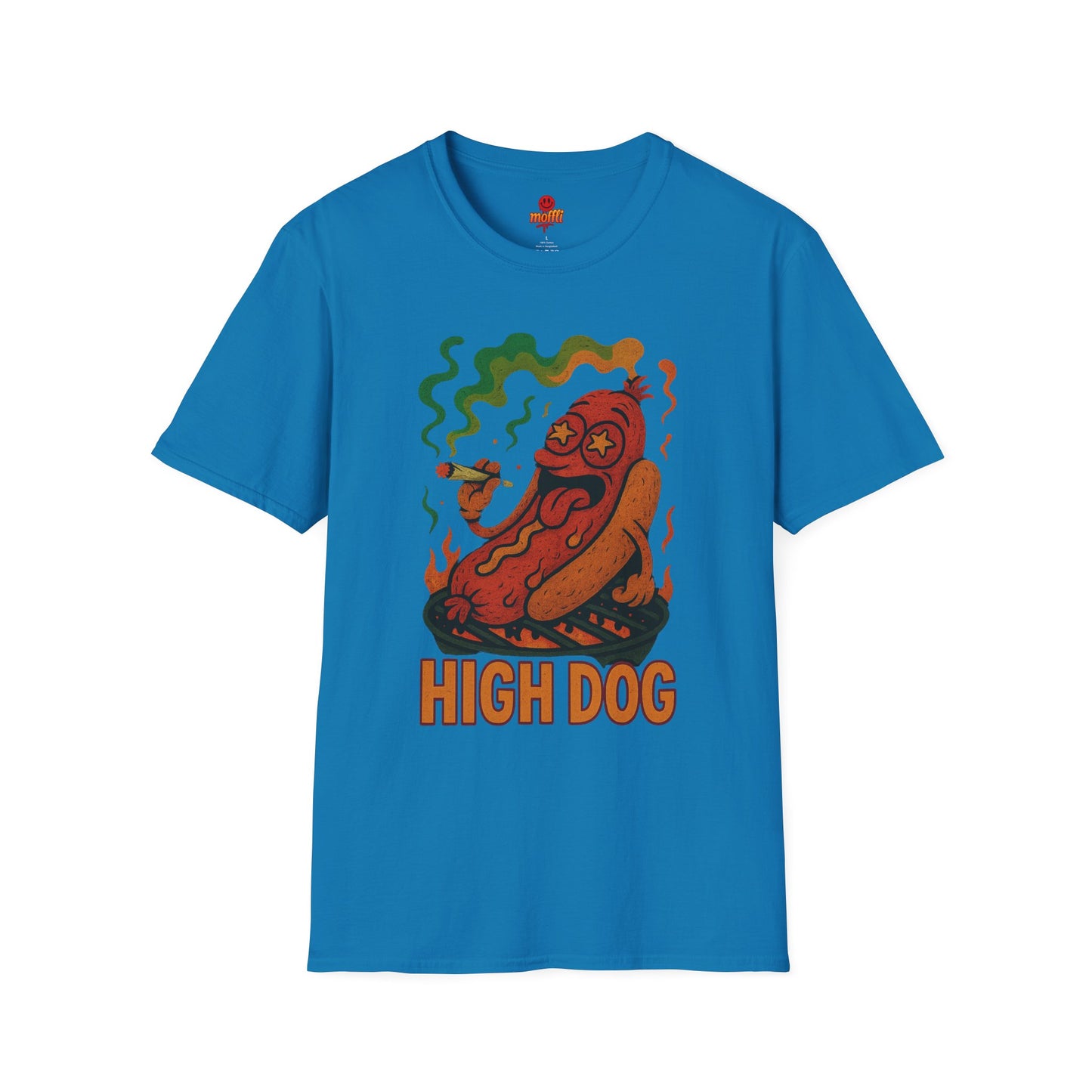 High Dog T-Shirt – Funny Weed Hot Dog Shirt (Tax Included)