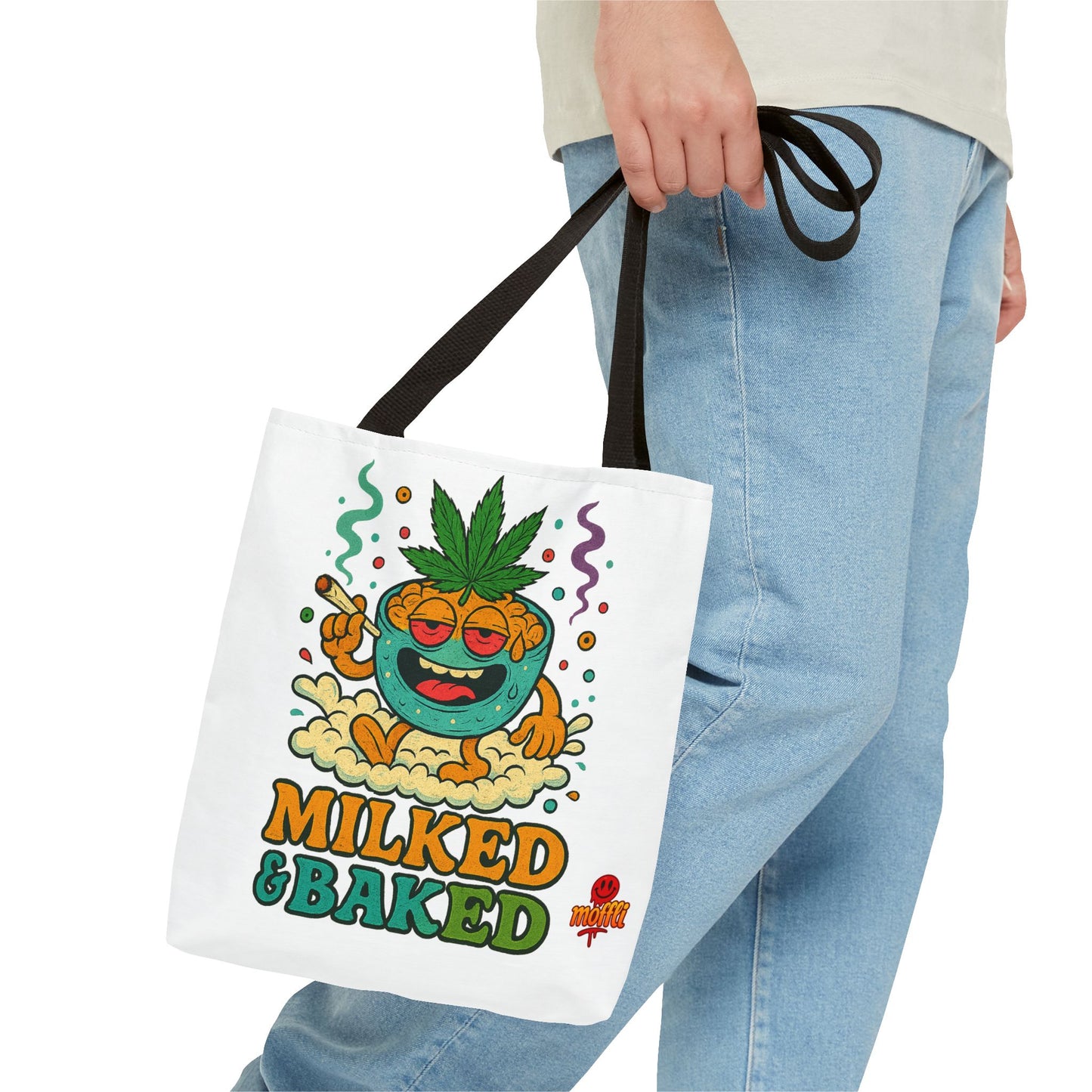 Milked & Baked Tote Bag – Funny Weed Mac N’ Cheese (Tax Included)