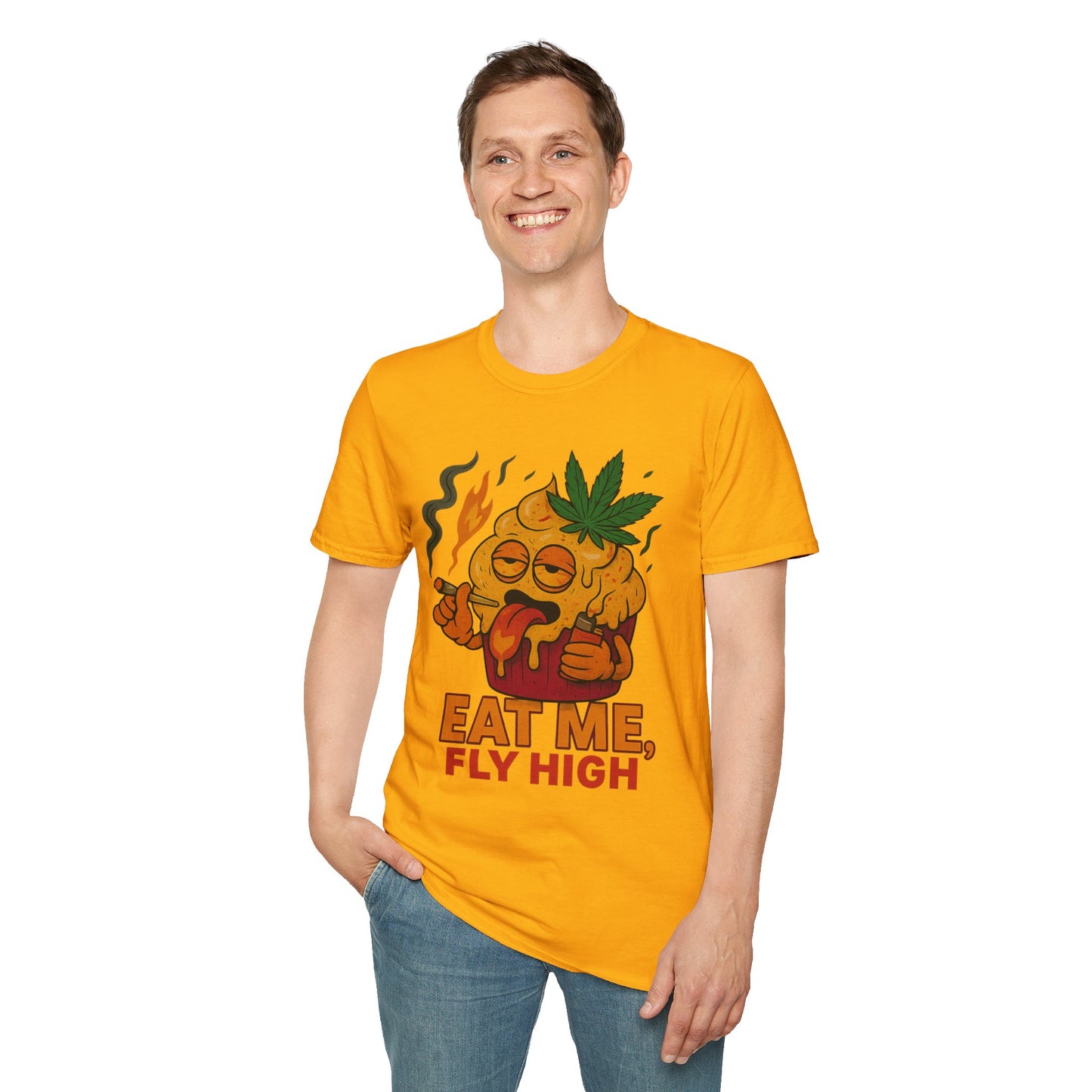 Eat Me Fly High T-Shirt – Funny Weed Muffin Shirt (Tax Included)