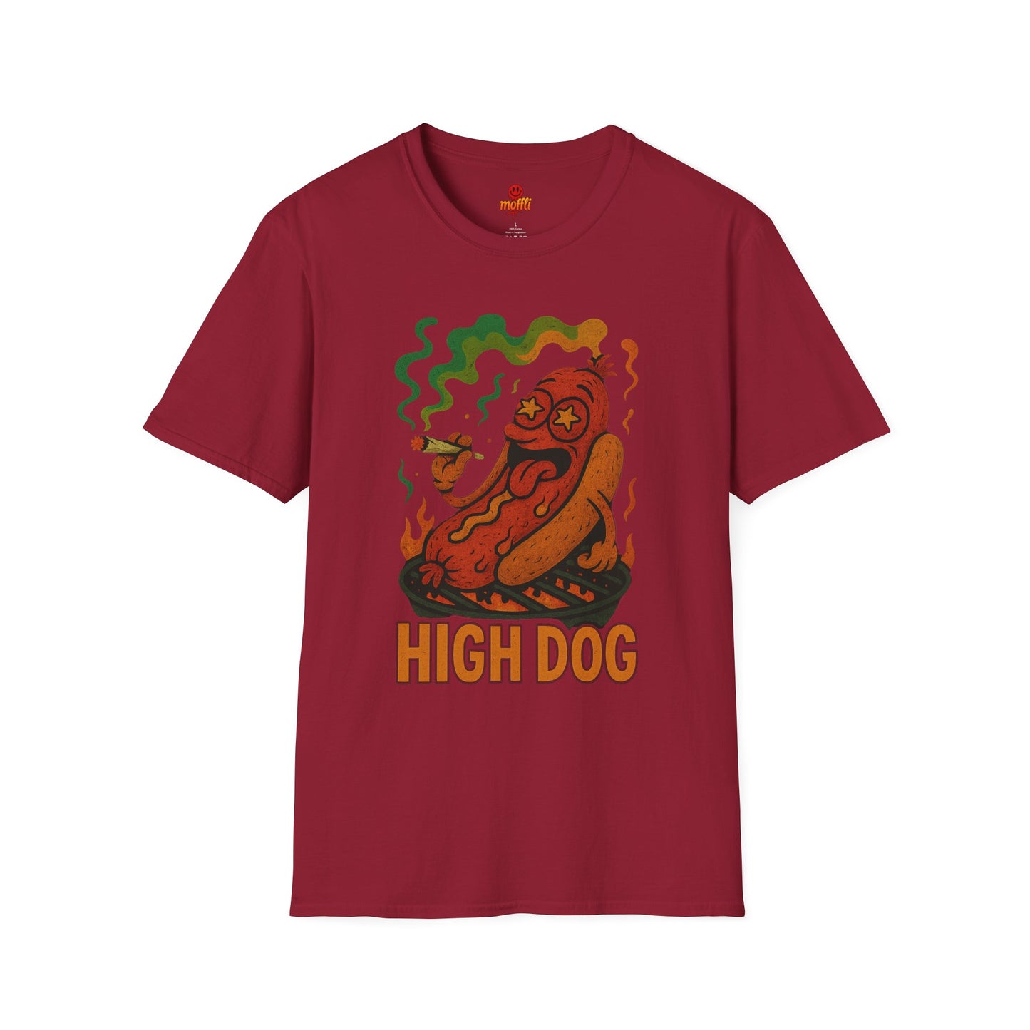 High Dog T-Shirt – Funny Weed Hot Dog Shirt (Tax Included)