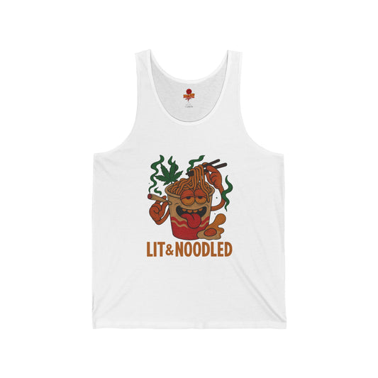 Lit & Noodled Tank Top, Funny Weed Ramen (Tax Included)