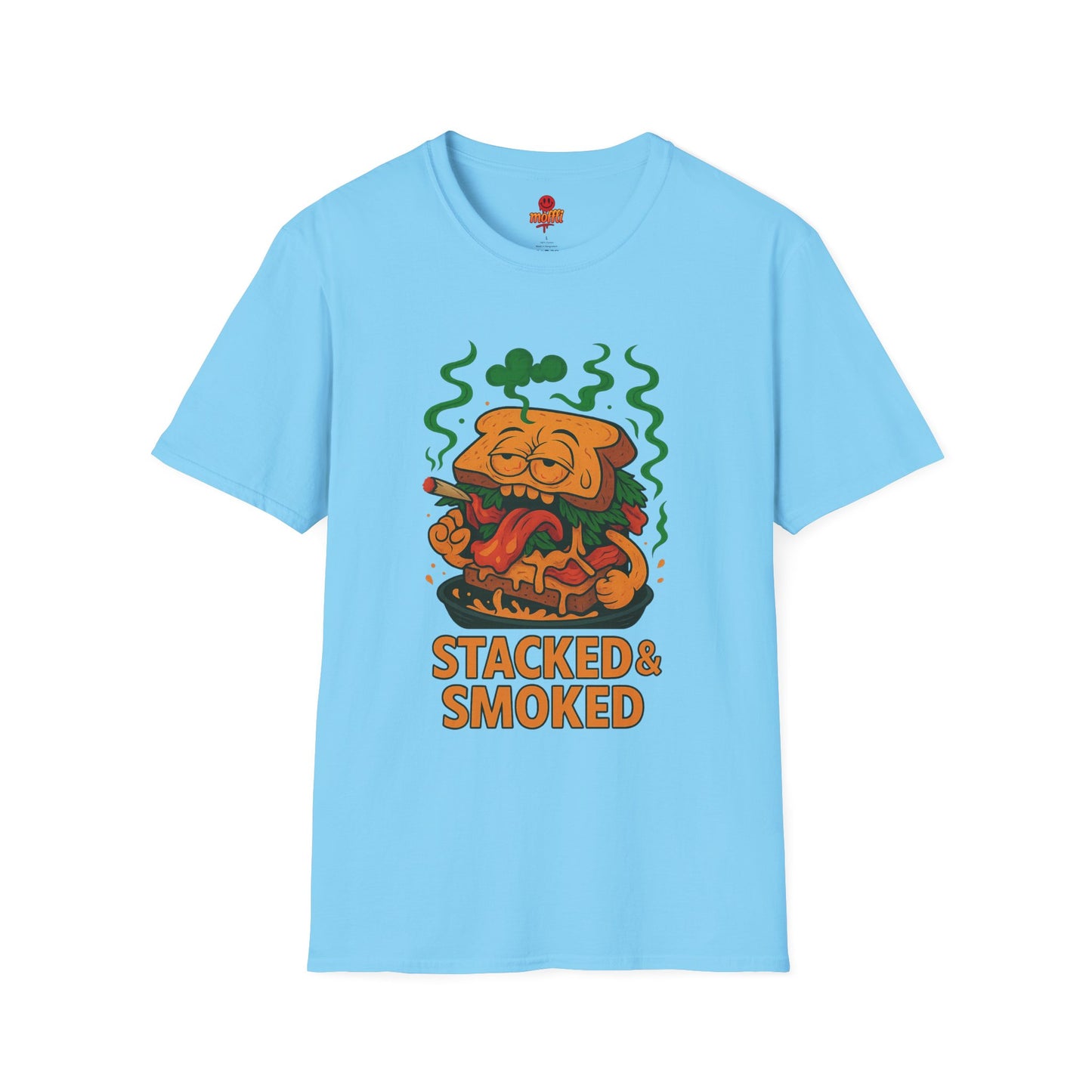 Stacked & Smoked T-Shirt – Funny Weed Sandwich (Tax Included)