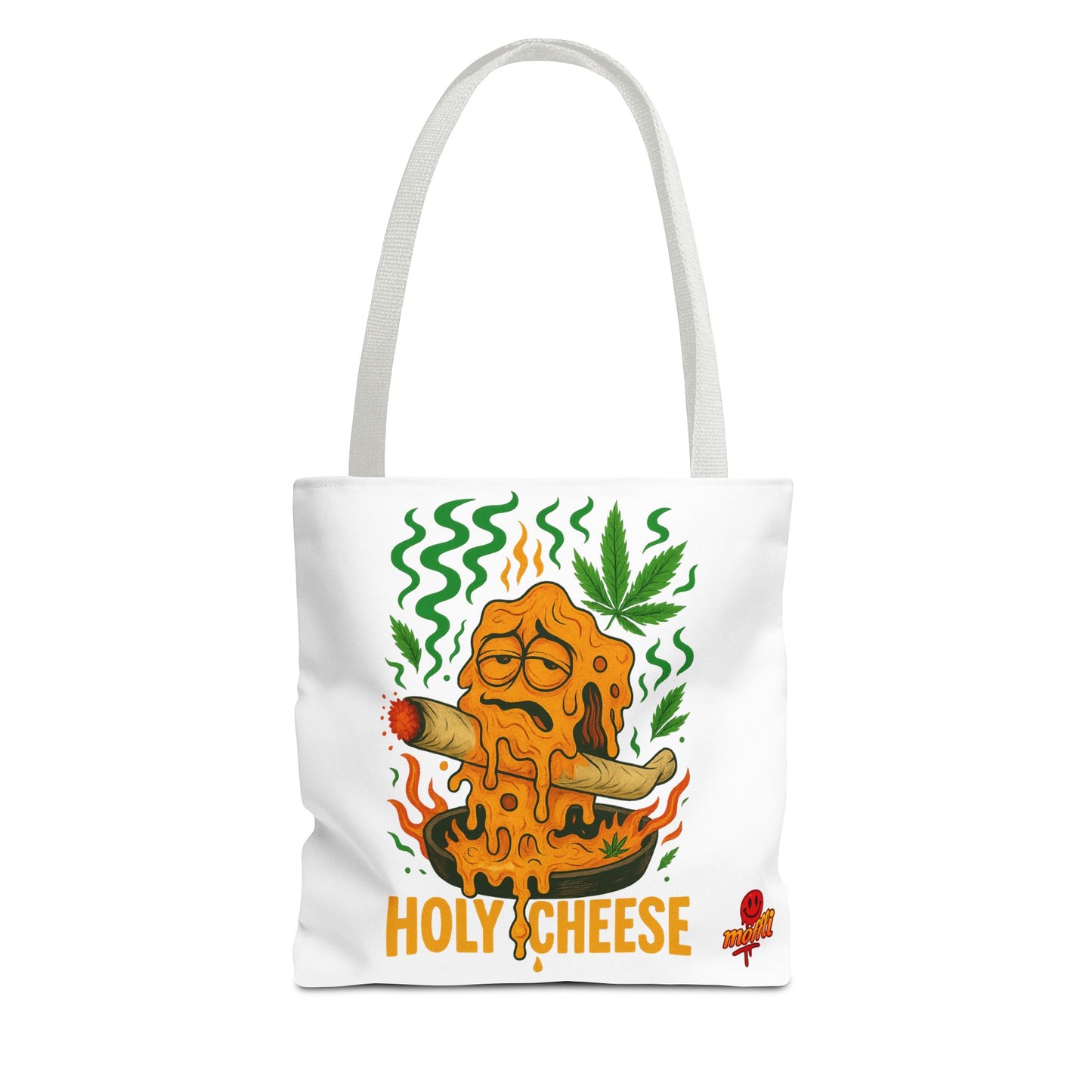 Holy Cheese Tote Bag – Funny Melted Weed Cheese (Tax Included)