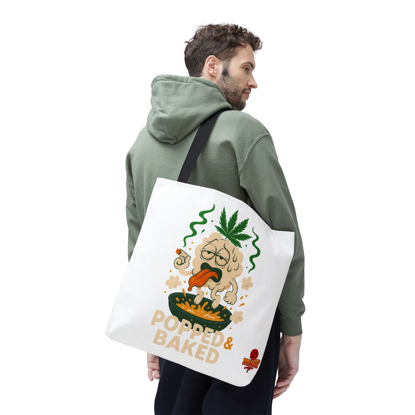 Popped & Baked Tote Bag – Funny Weed Popcorn Stoner (Tax Included)