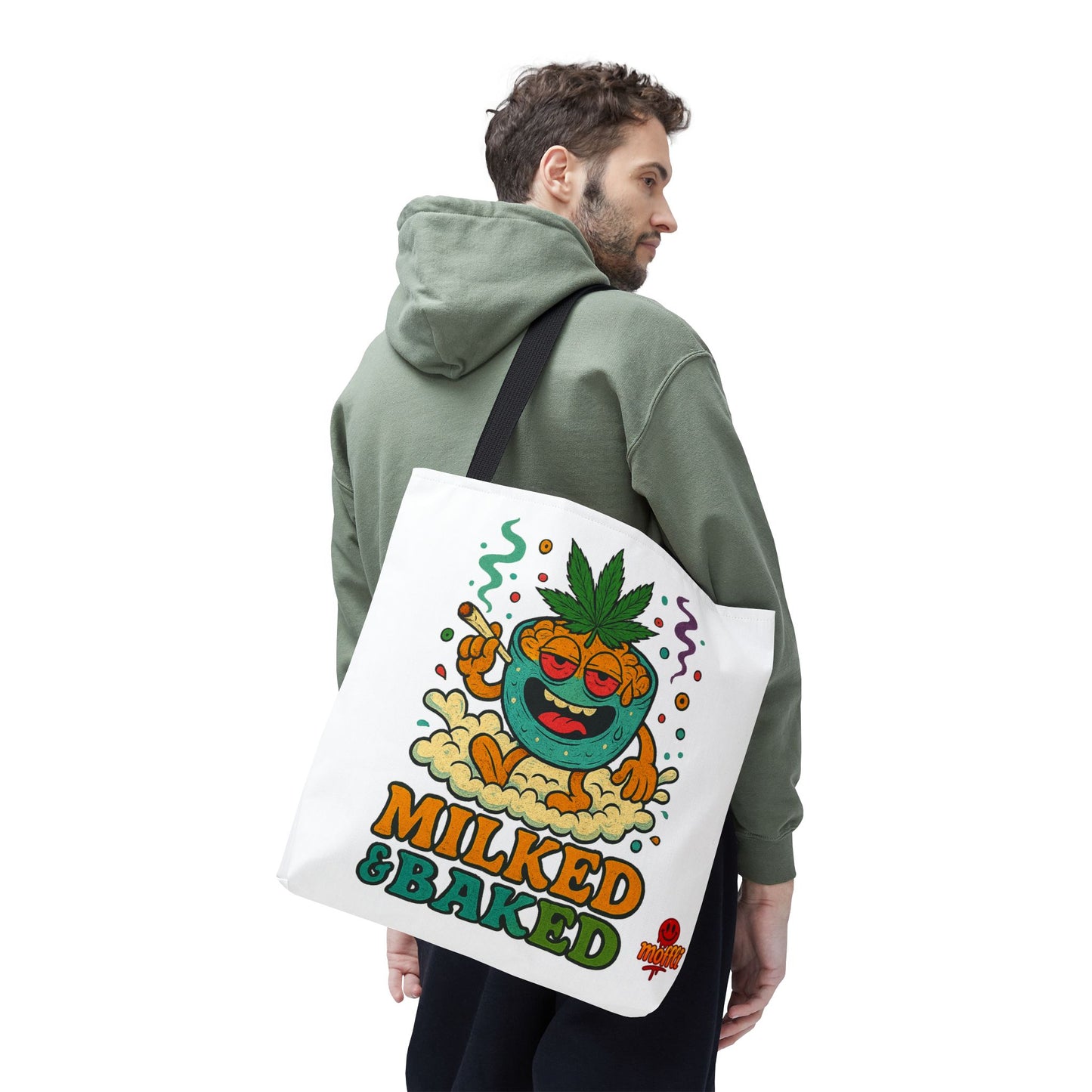 Milked & Baked Tote Bag – Funny Weed Mac N’ Cheese (Tax Included)