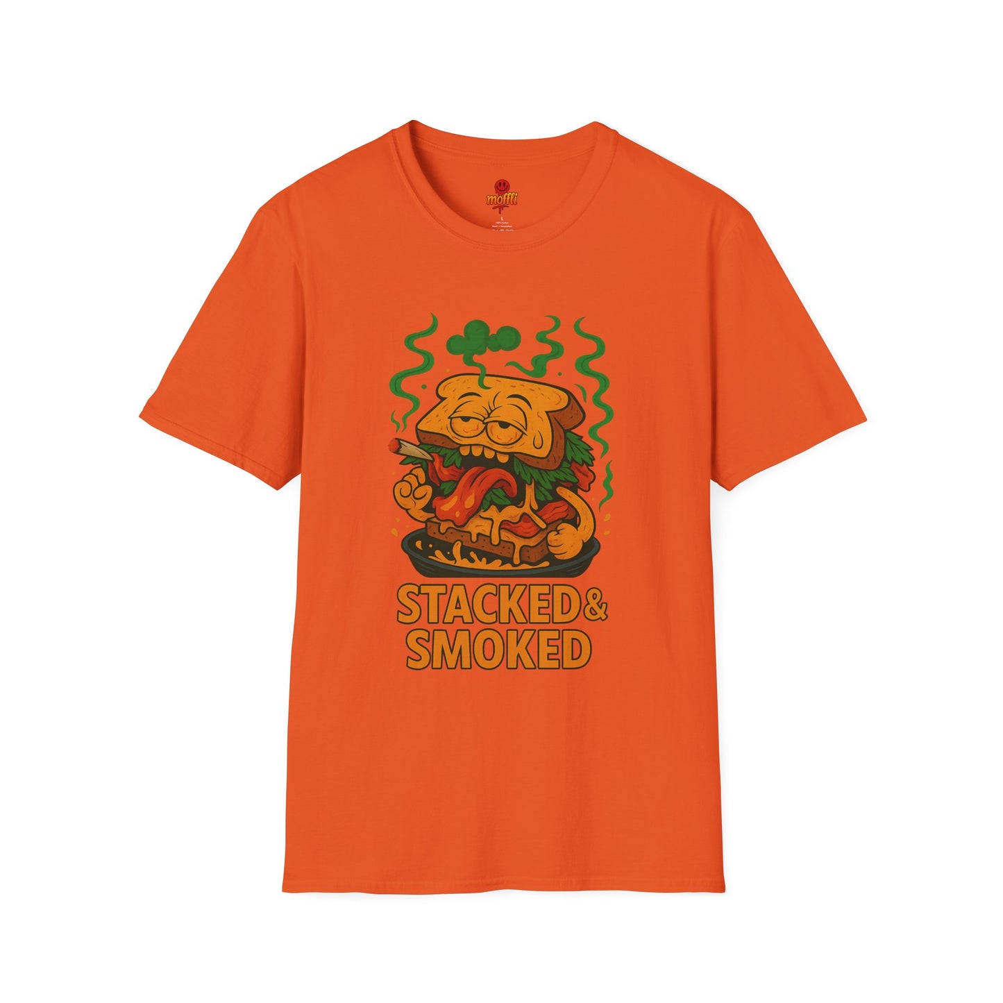Stacked & Smoked T-Shirt – Funny Weed Sandwich (Tax Included)