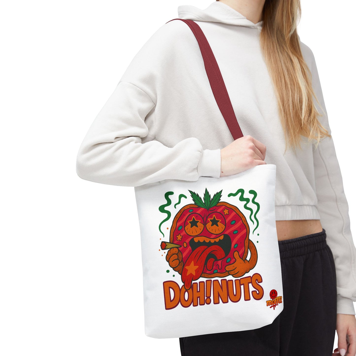 Doh! Nuts Star Eyes Tote Bag – Funny Weed Donut Stoner Bag (Tax Included)