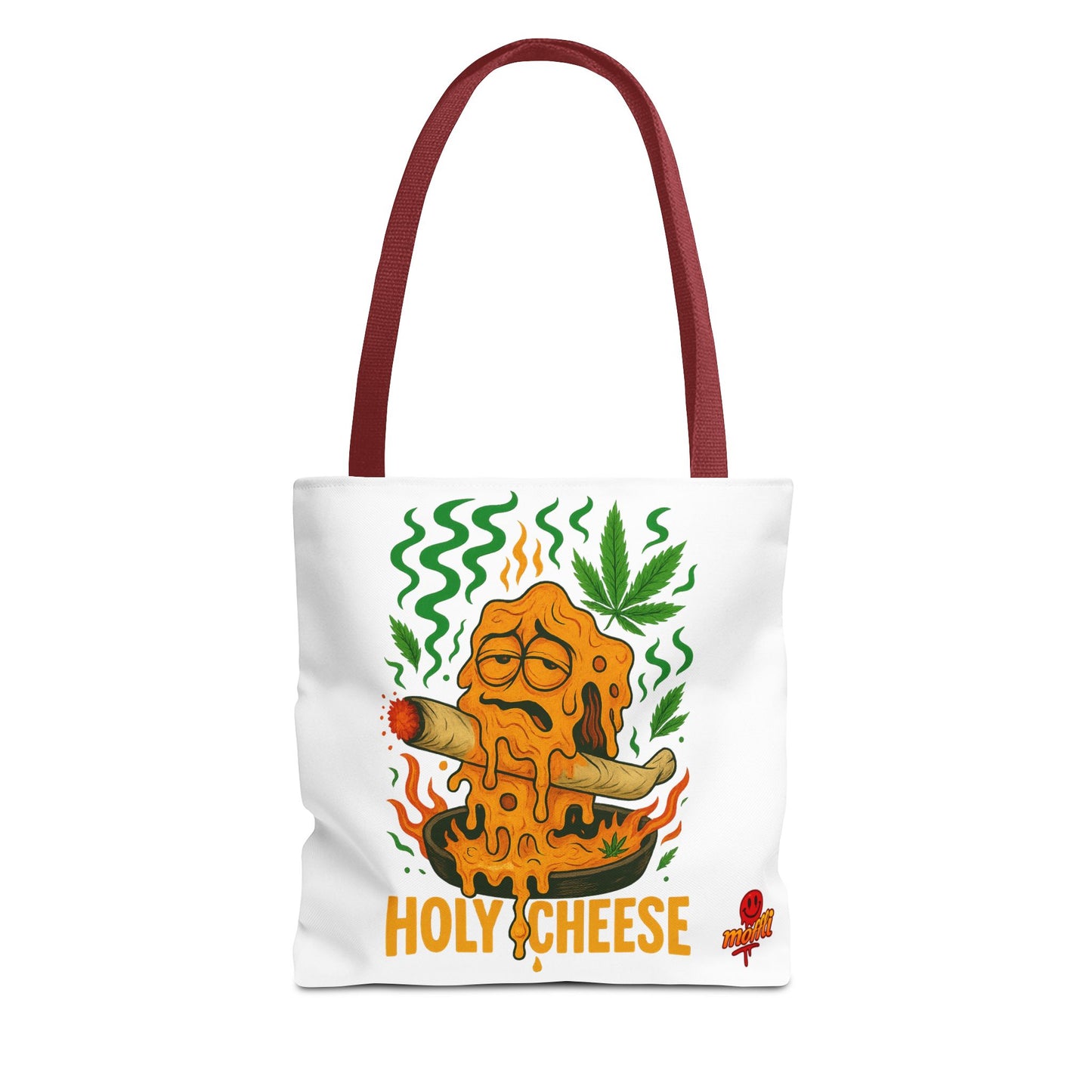 Holy Cheese Tote Bag – Funny Melted Weed Cheese (Tax Included)