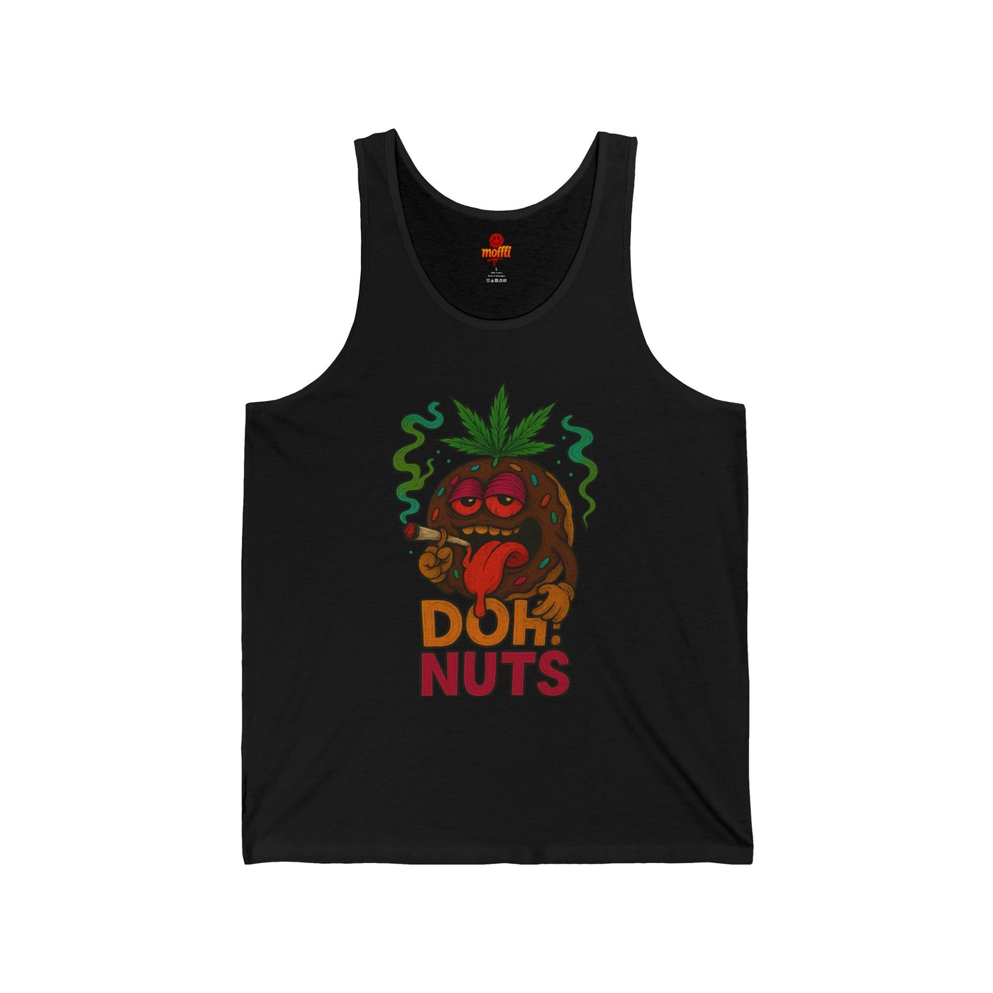 Doh! Nuts Chocolate Tank Top, Funny Weed Donut (Tax Included)