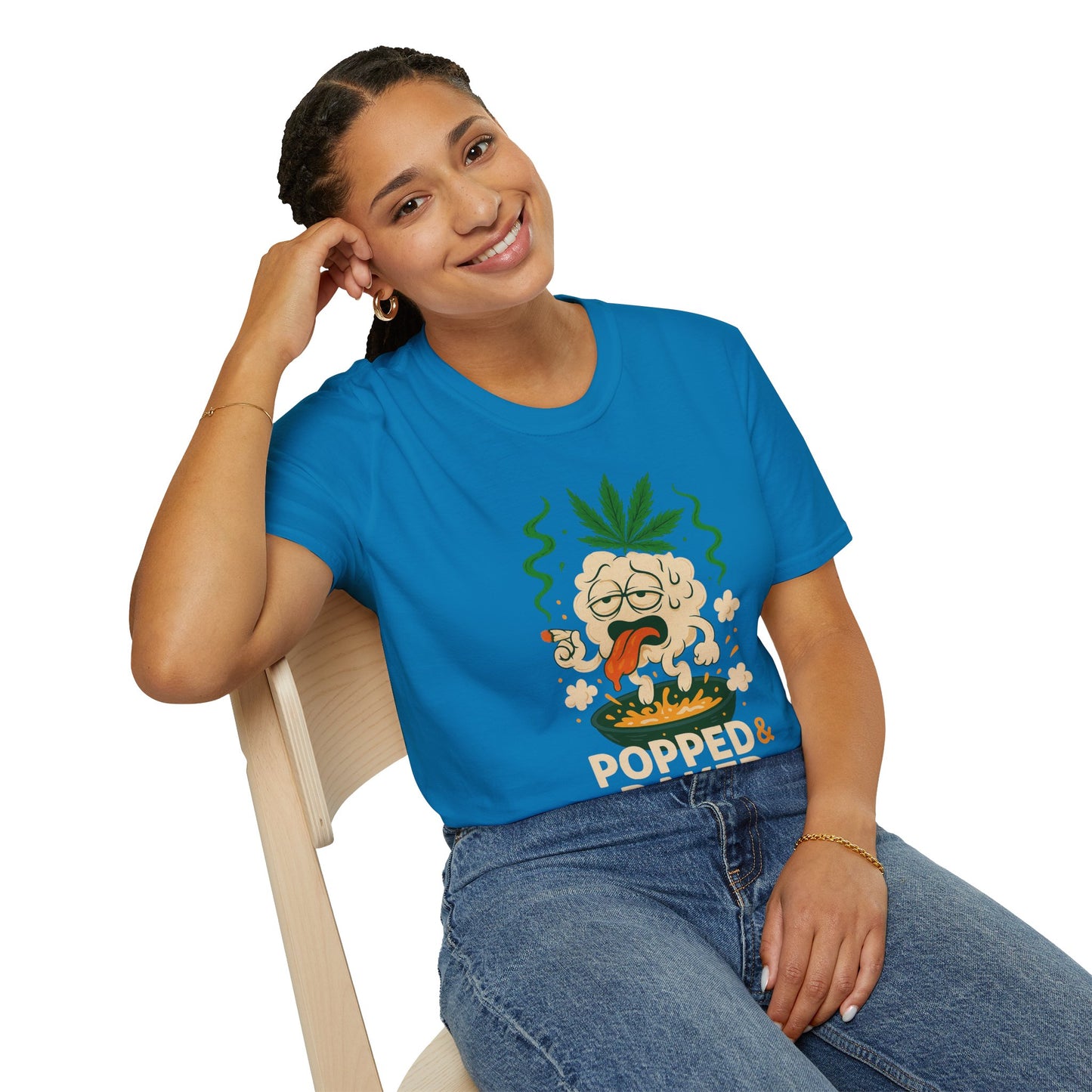 Popped & Baked – Funny Weed Popcorn Shirt (Tax Included)
