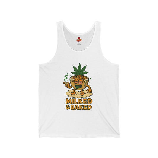 Milked & Baked Tank Top, Funny Weed Cereal (Tax Included)
