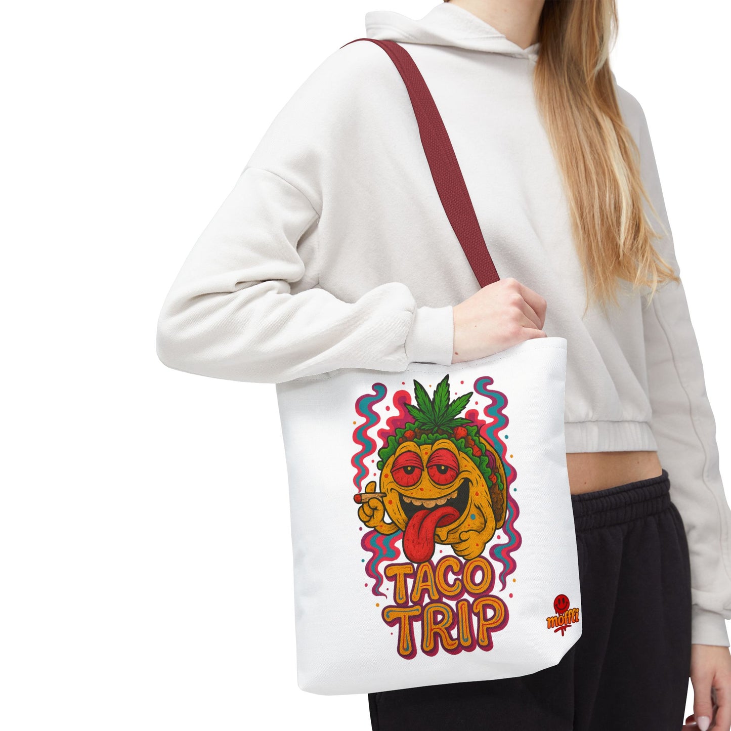 Taco Trip Tote Bag – Funny Stoner Taco Design (Tax Included)