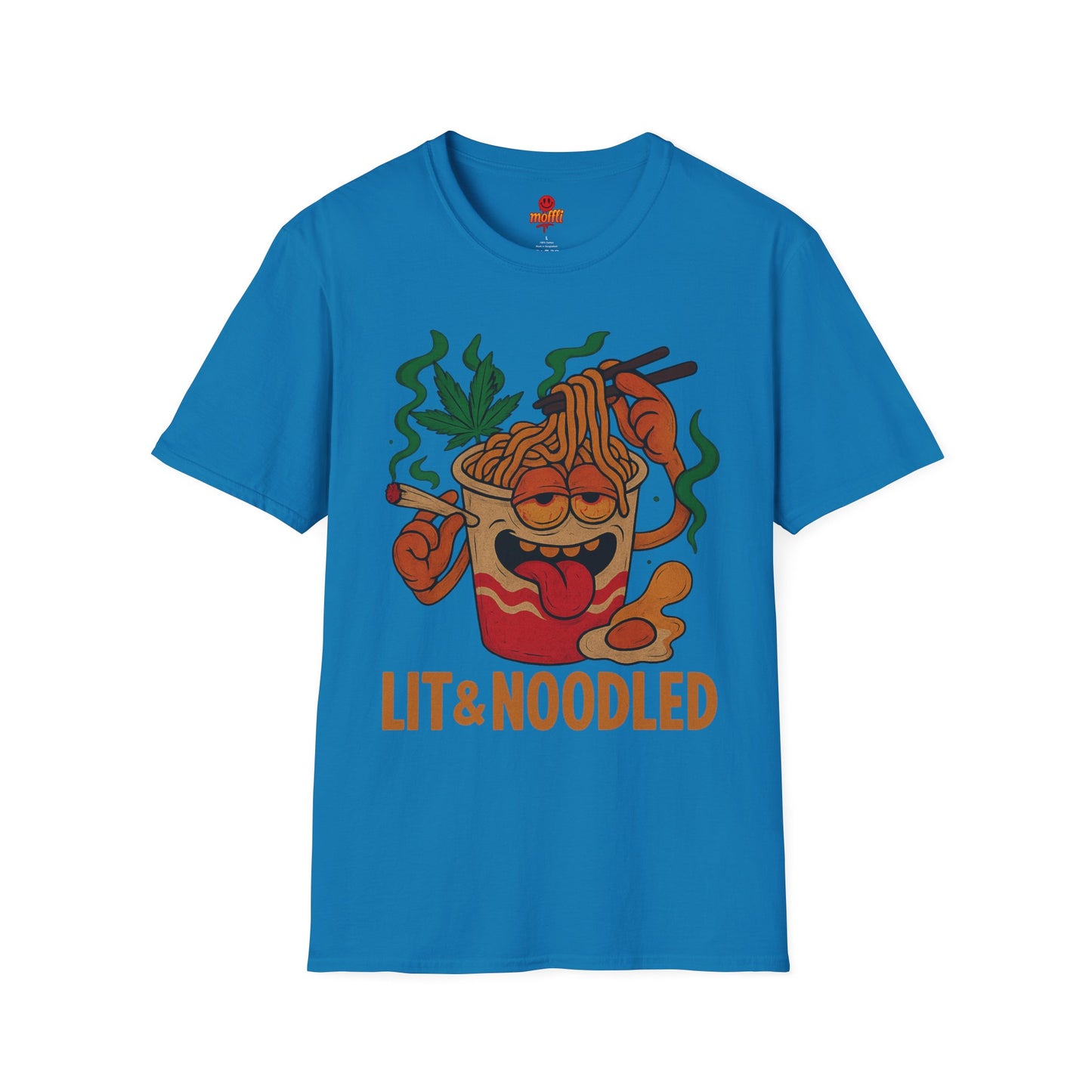 Lit & Noodled T-Shirt – Funny Weed Ramen Shirt (Tax Included)