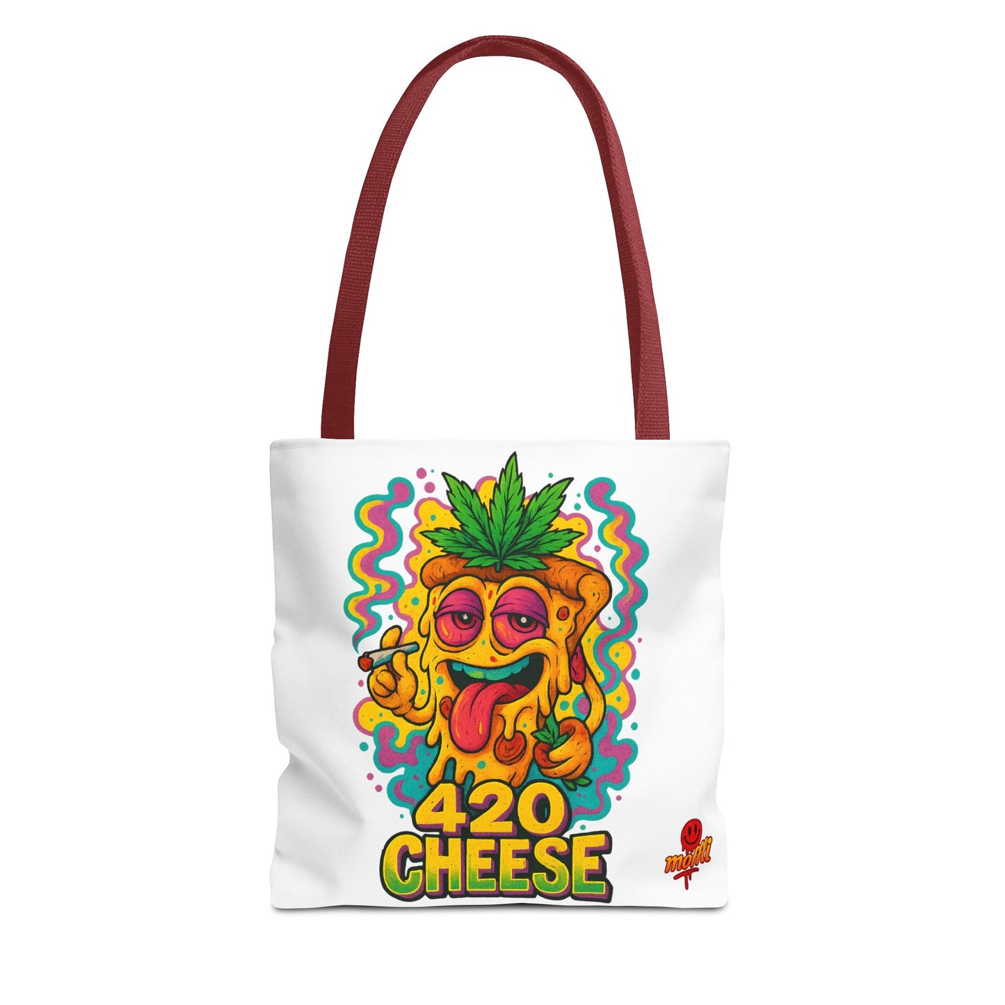 420 Cheese Tote Bag – Funny Weed Pizza Design (Tax Included)