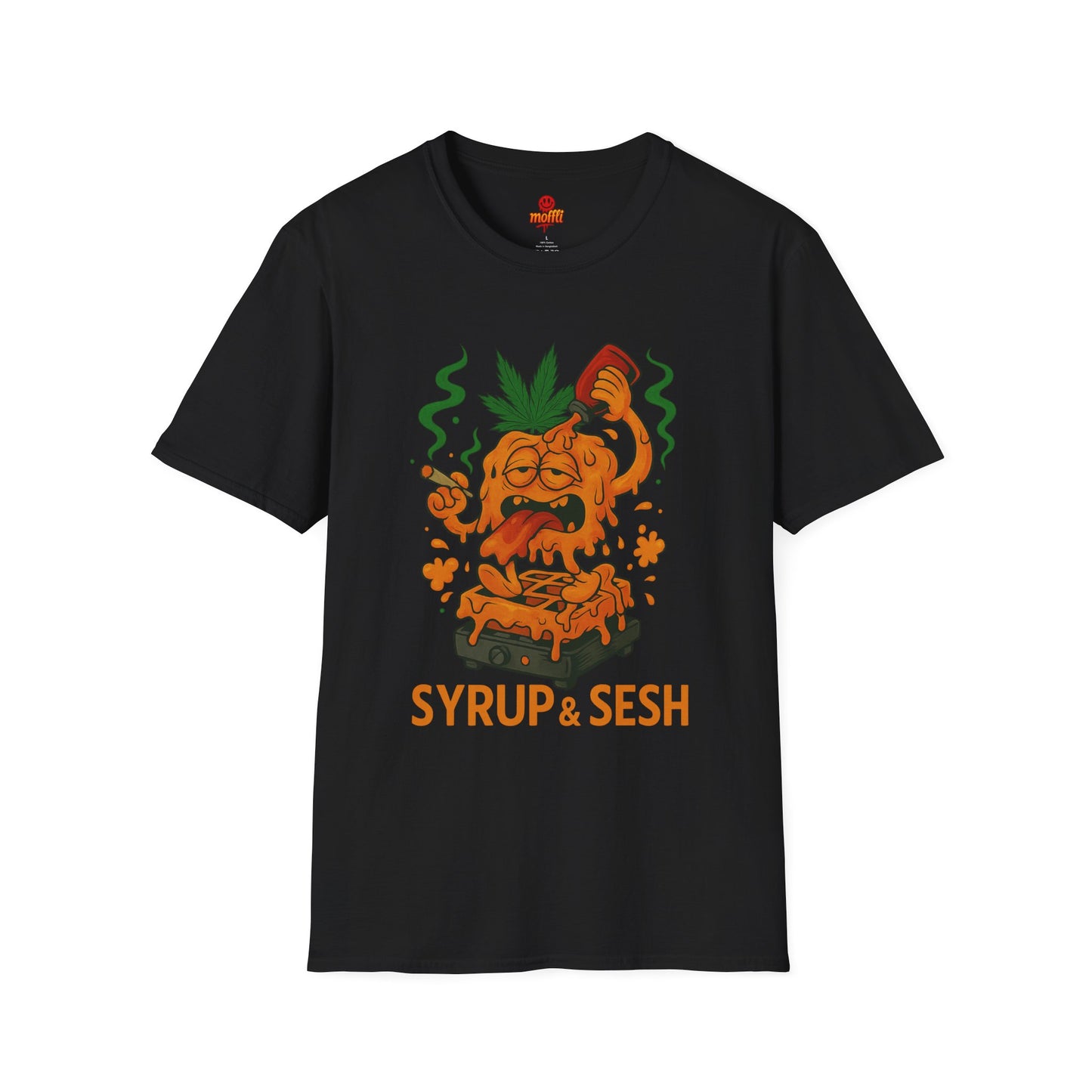 Syrup & Sesh T-Shirt – Funny Weed Waffle Shirt (Tax Included)