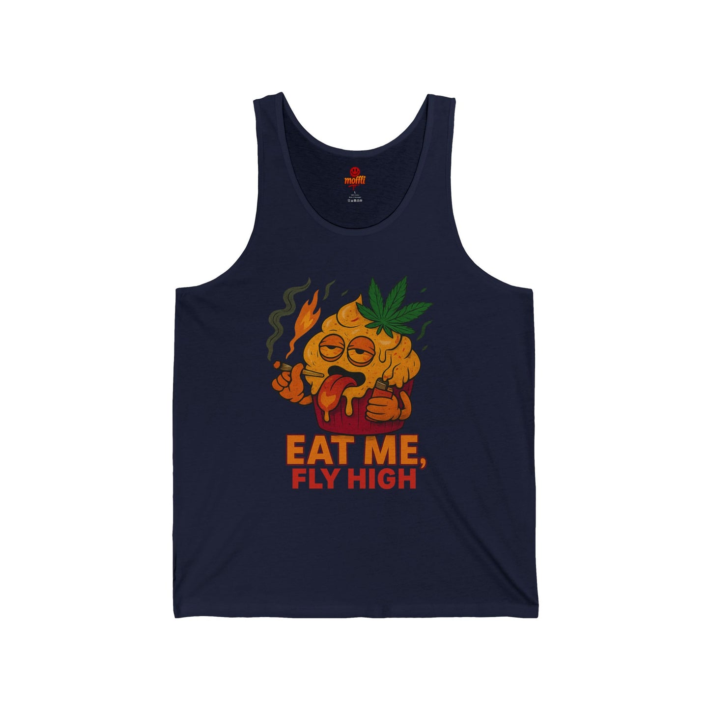 Eat Me Fly High Tank Top, Funny Weed Cupcake (Tax Included)