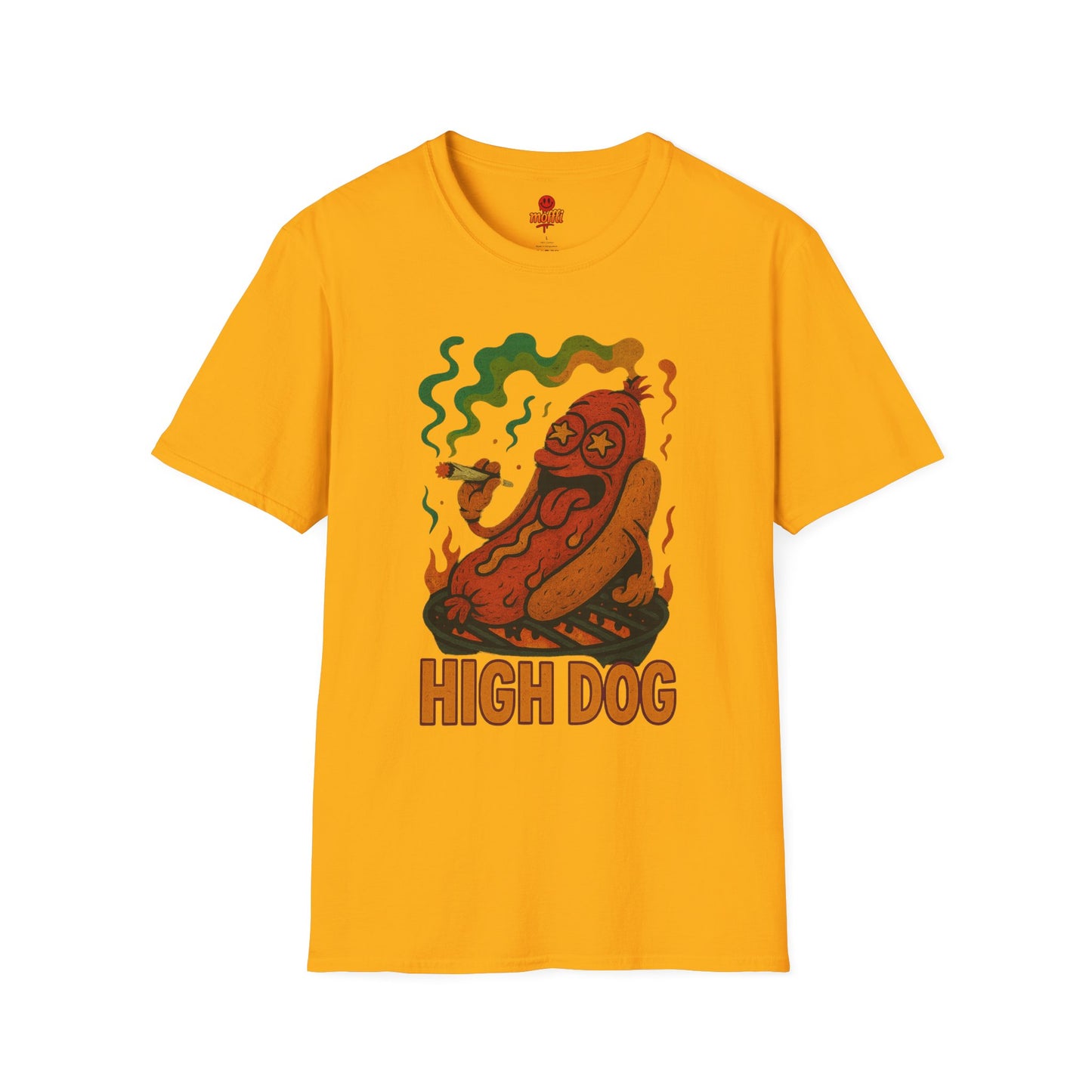 High Dog T-Shirt – Funny Weed Hot Dog Shirt (Tax Included)