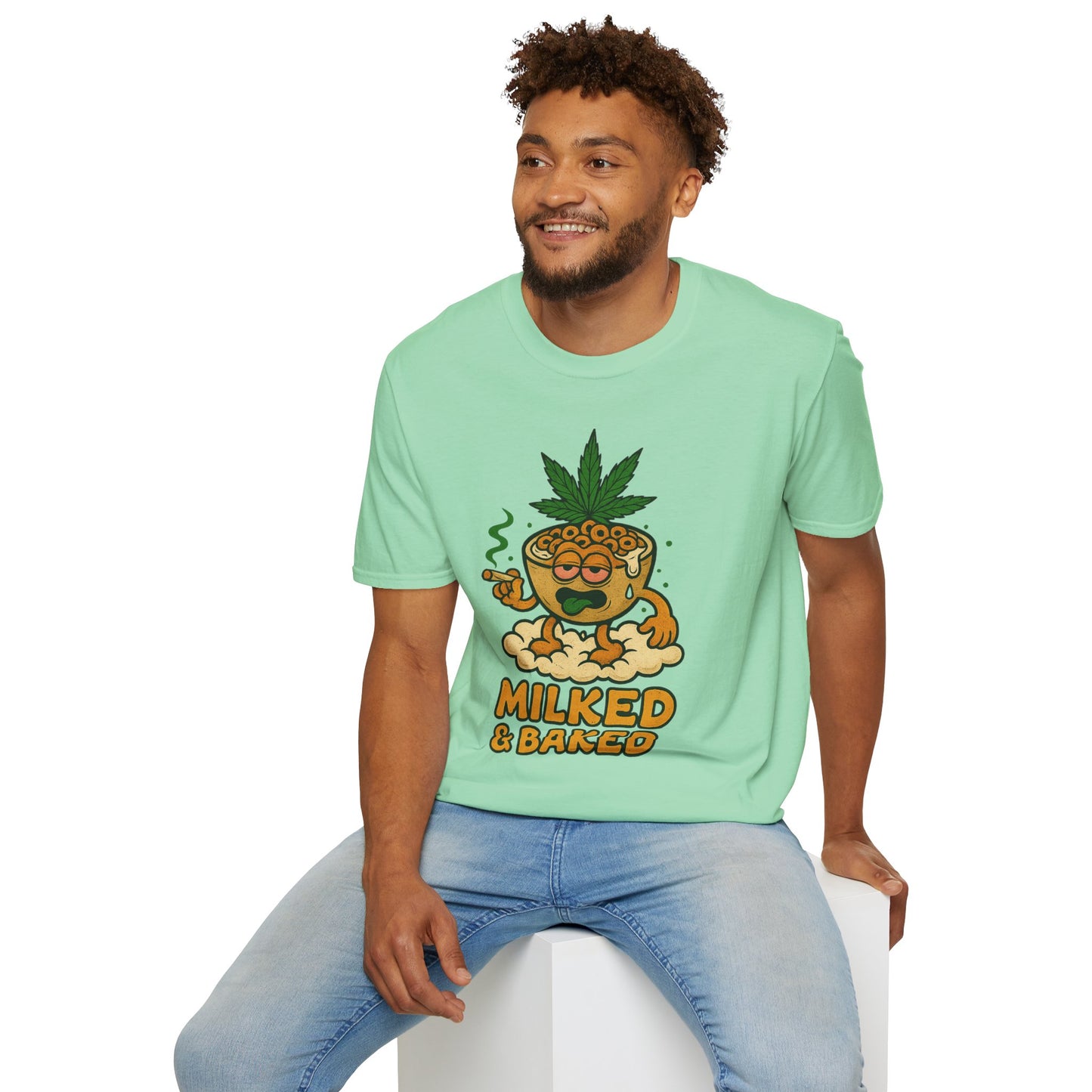 Milked & Baked Funny Cereal Weed Shirt (Tax Included)