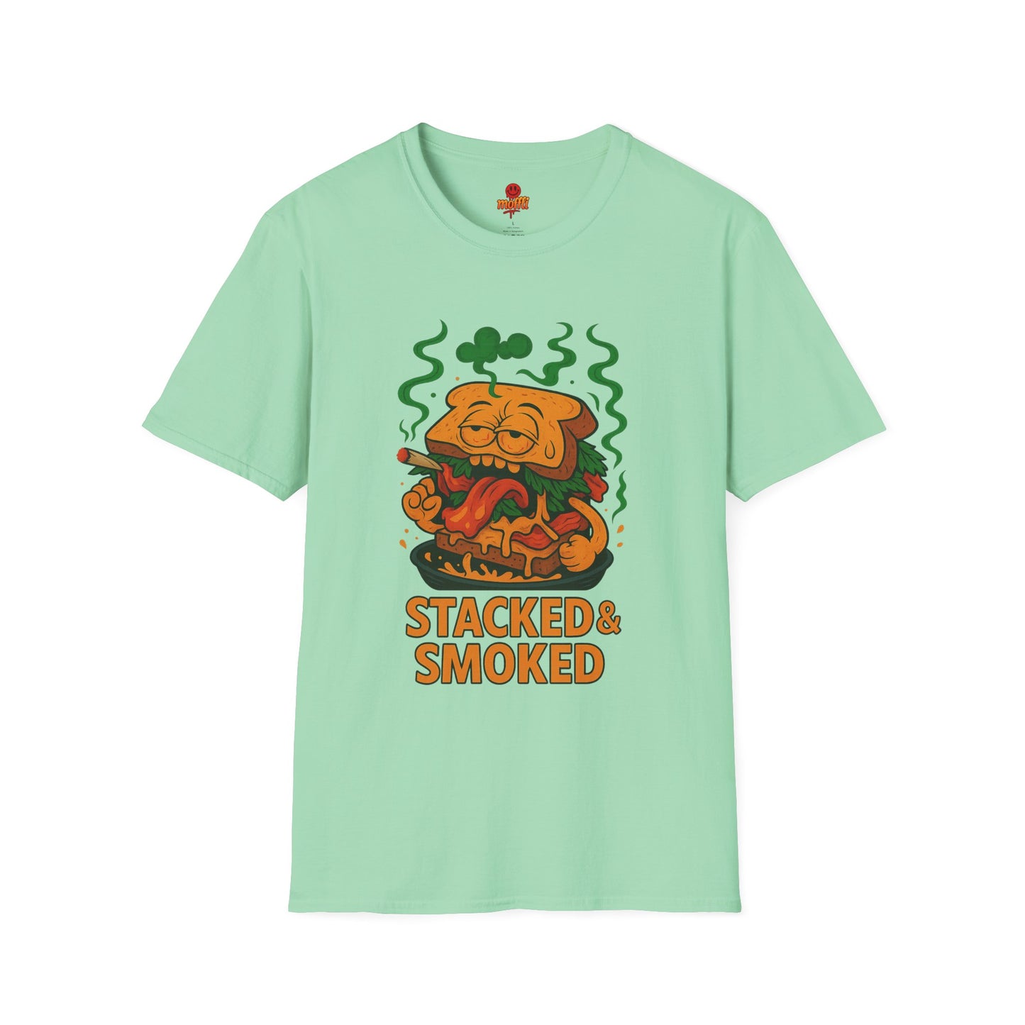 Stacked & Smoked T-Shirt – Funny Weed Sandwich (Tax Included)