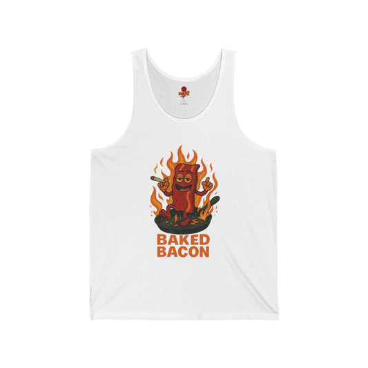 Baked Bacon Tank Top, Funny Weed Bacon (Tax Included)