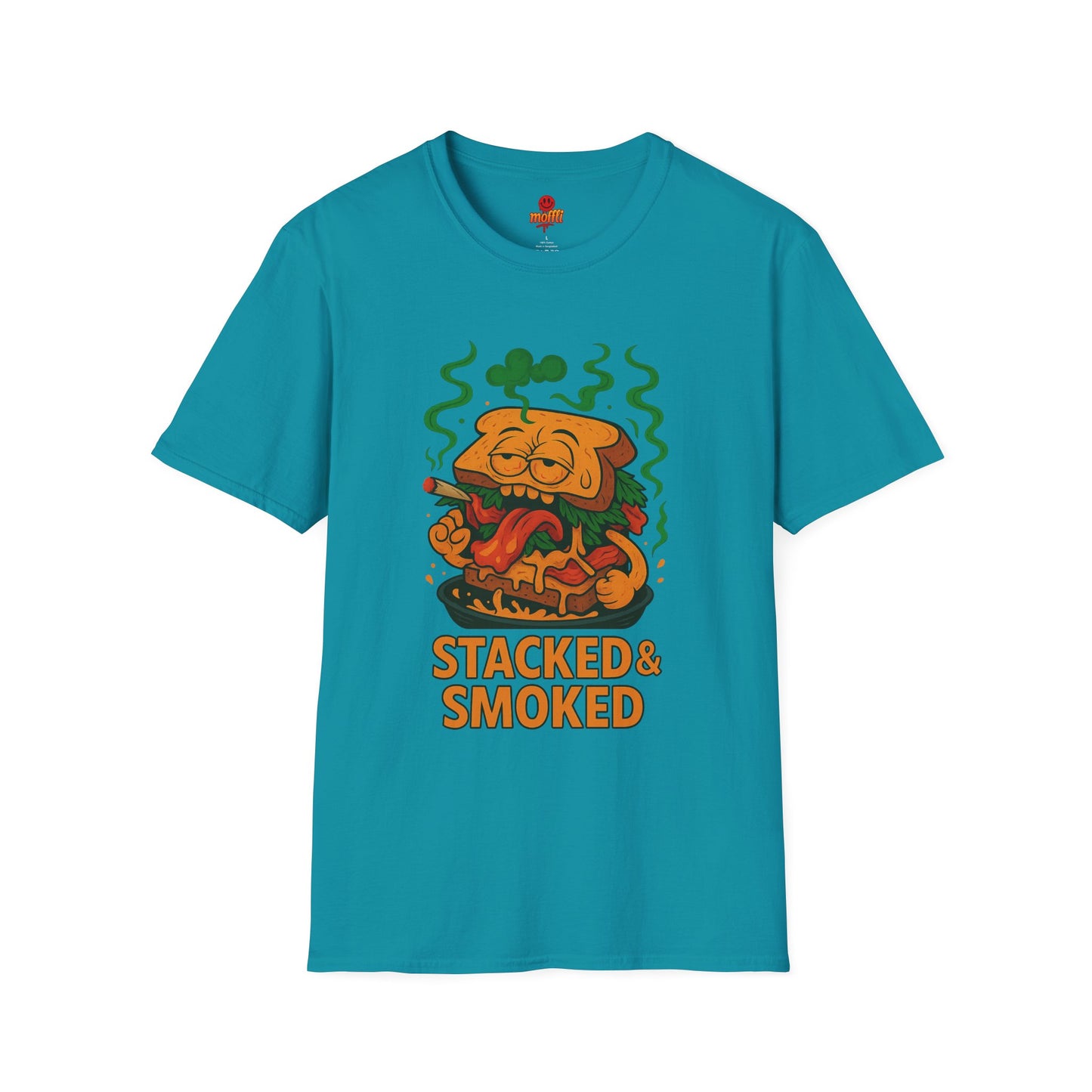 Stacked & Smoked T-Shirt – Funny Weed Sandwich (Tax Included)