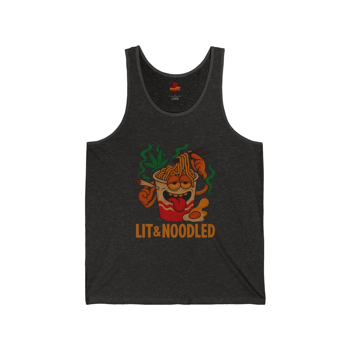 Lit & Noodled Tank Top, Funny Weed Ramen (Tax Included)