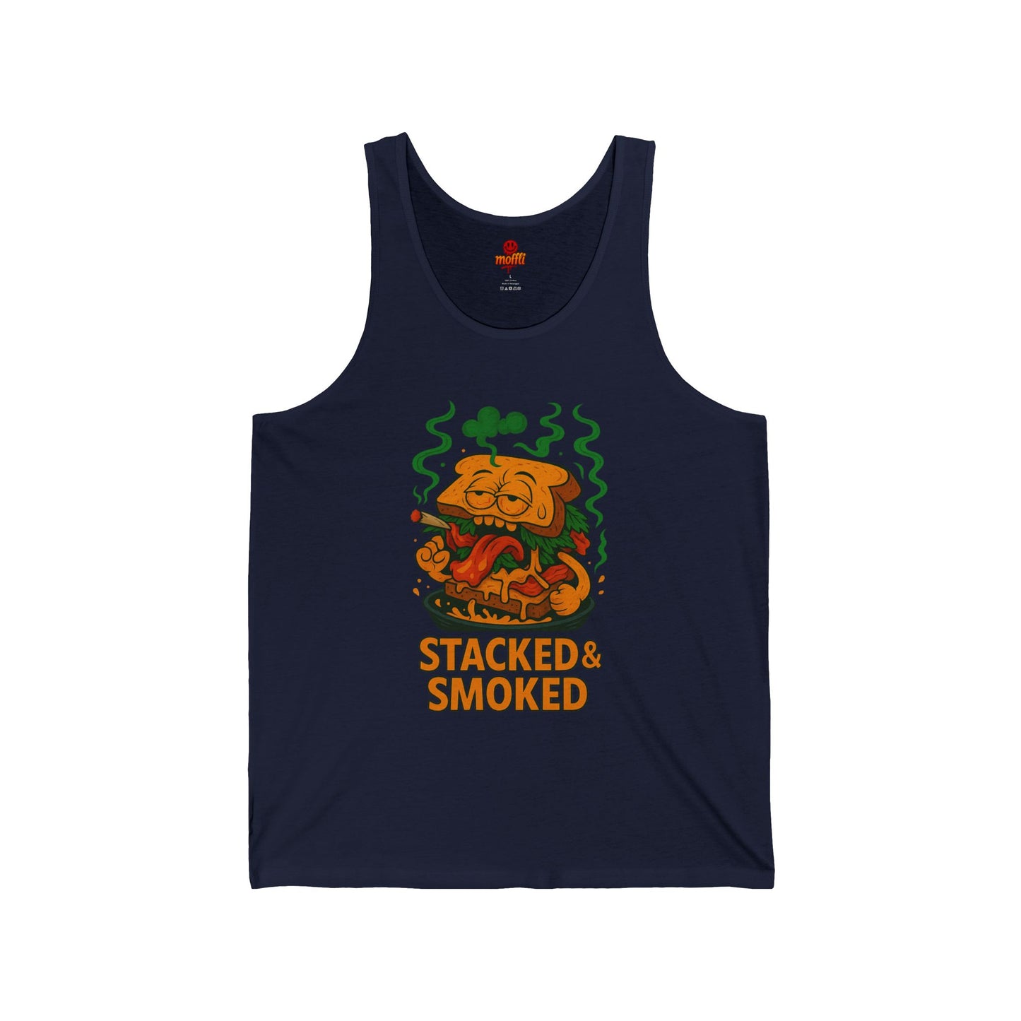 Stacked & Smoked Tank Top – Funny Stoner Sandwich (Tax Included)