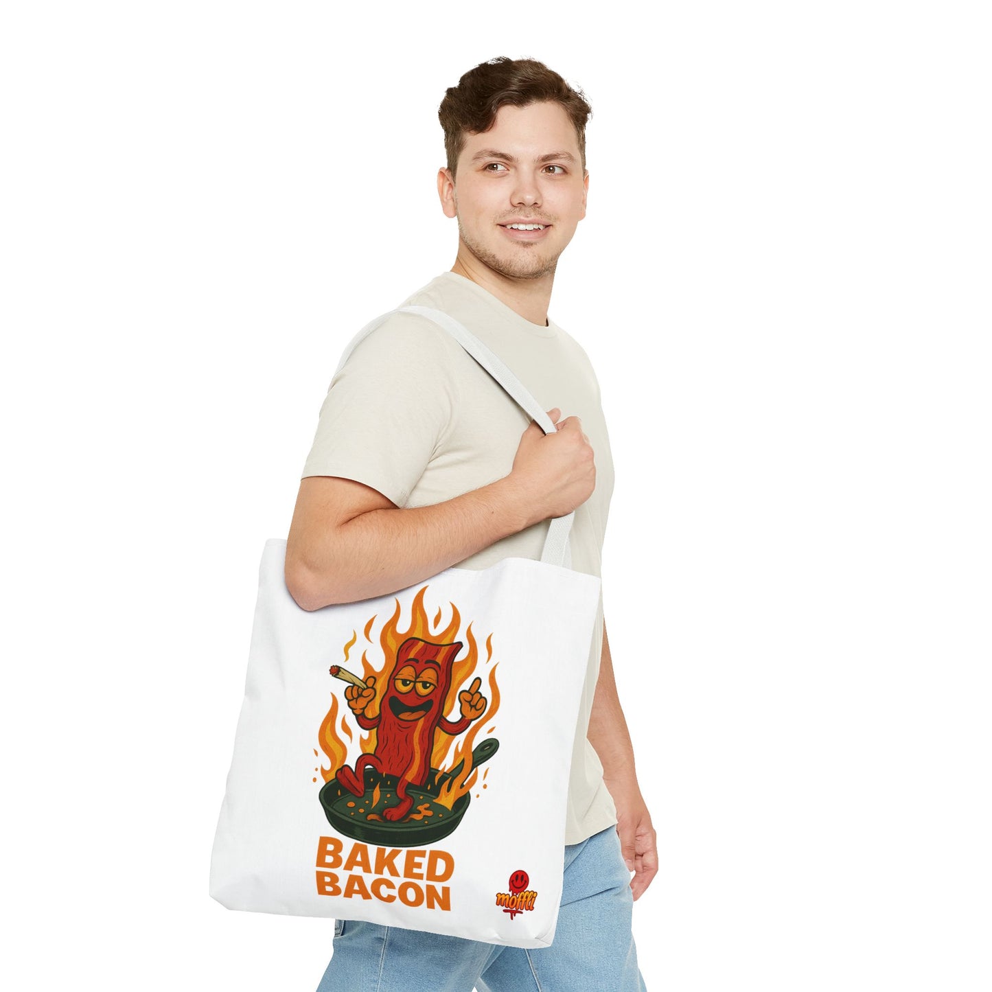 Baked Bacon Tote Bag – Funny Stoner Bacon Weed (Tax Included)