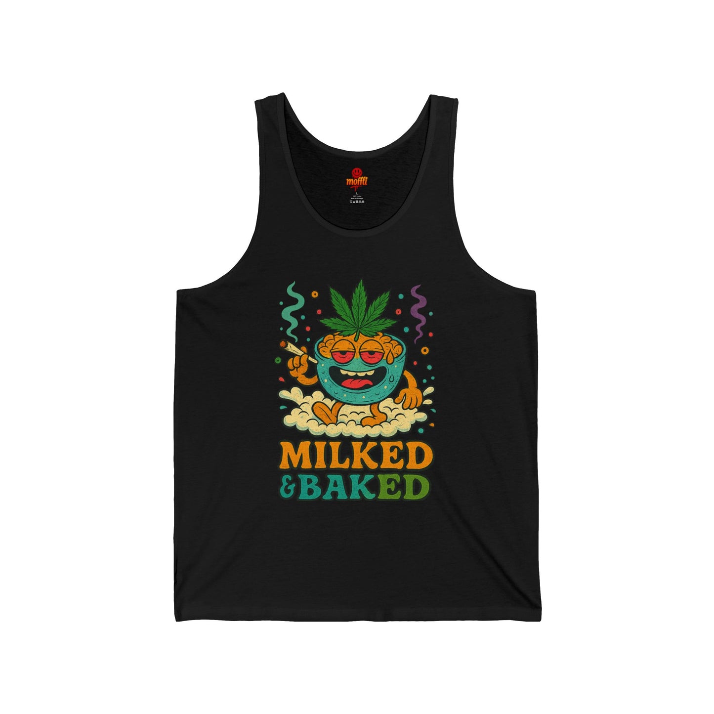 Milked & Baked Tank Top, Funny Weed Cereal (Tax Included)