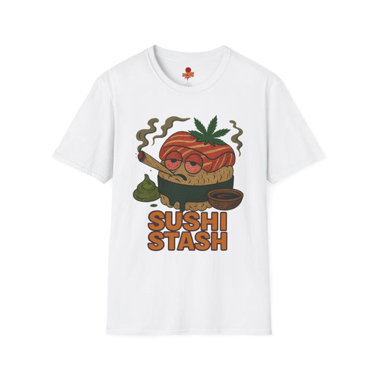 Sushi Stash T-Shirt – Funny Weed Sushi (Tax Included)