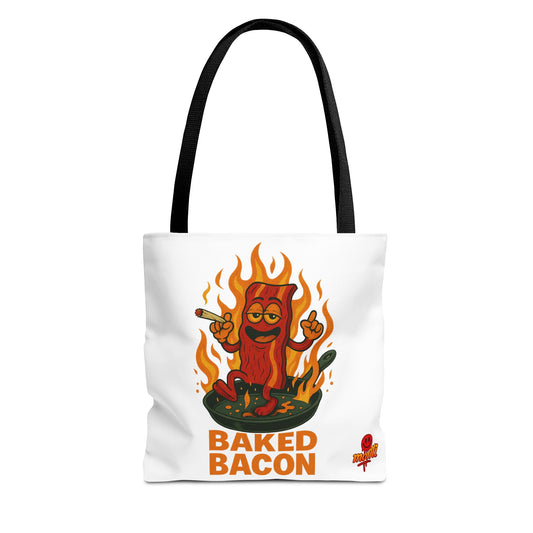 Baked Bacon Tote Bag – Funny Stoner Bacon Weed (Tax Included)