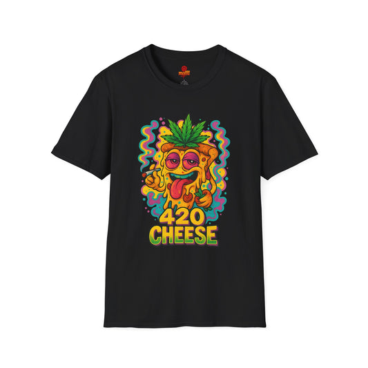 420 Cheese Weed Shirt – Funny Trippy Pizza T-Shirt (Tax Included)