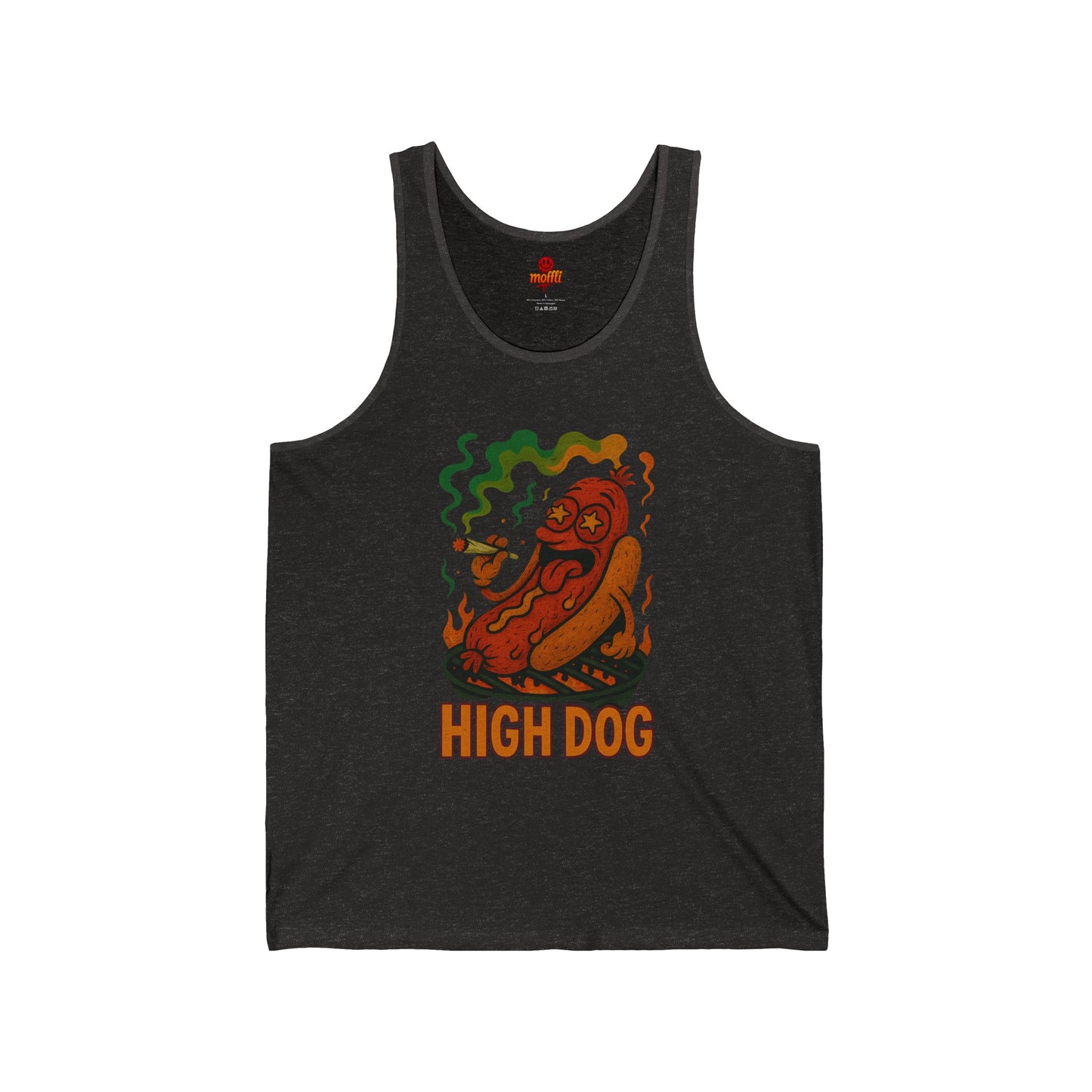 High Dog Tank Top, Funny Weed Hot Dog (Tax Included)