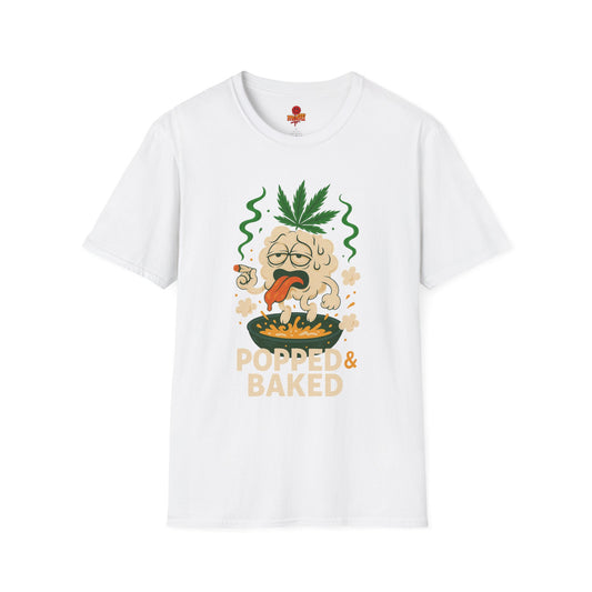 Popped & Baked – Funny Weed Popcorn Shirt (Tax Included)