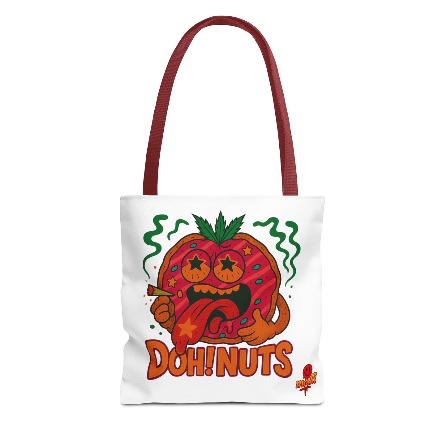 Doh! Nuts Star Eyes Tote Bag – Funny Weed Donut Stoner Bag (Tax Included)