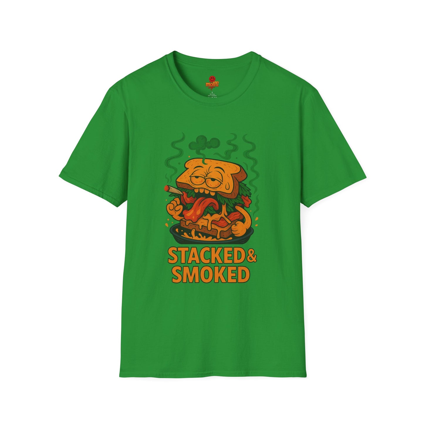 Stacked & Smoked T-Shirt – Funny Weed Sandwich (Tax Included)