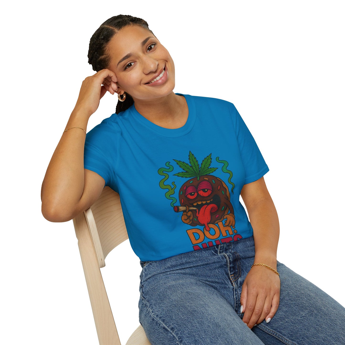 DOH! NUTS Black Chocolate Donut Stoner Shirt (Tax Included)