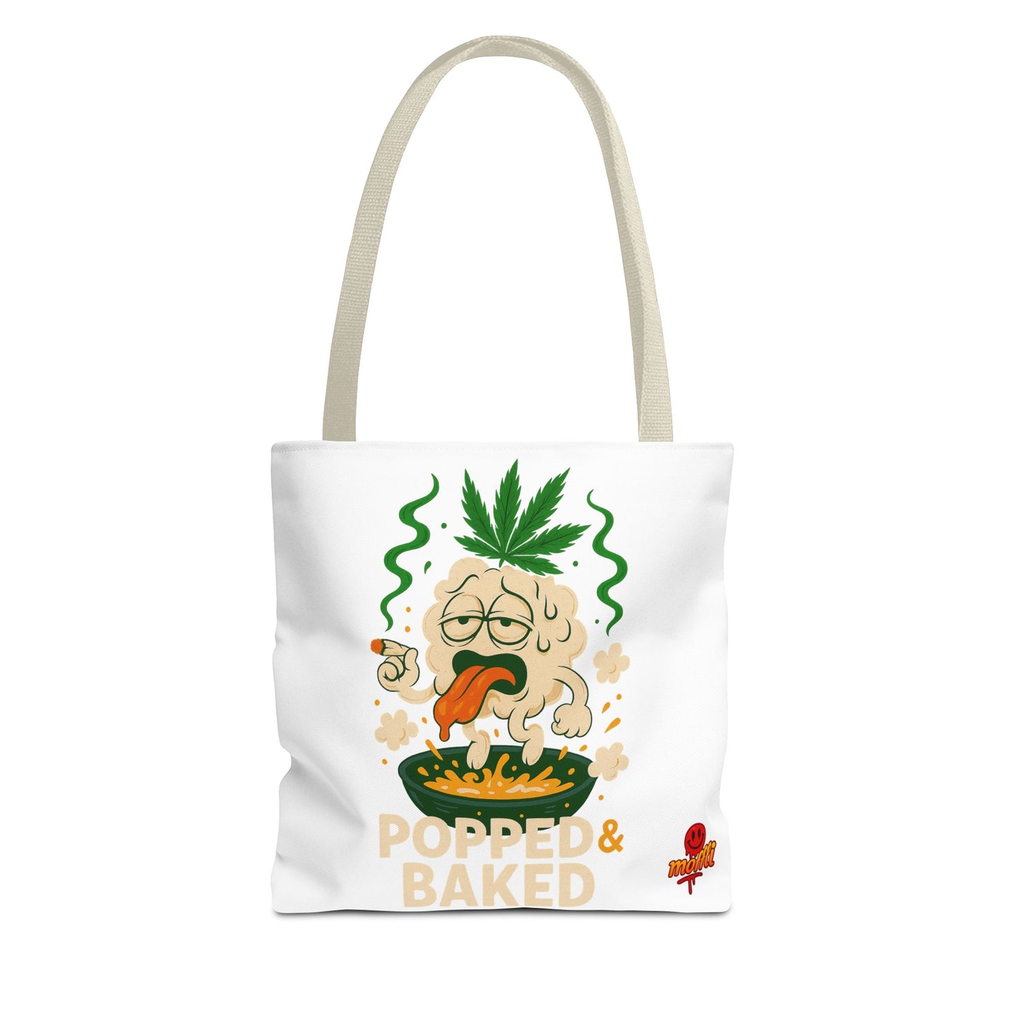 Popped & Baked Tote Bag – Funny Weed Popcorn Stoner (Tax Included)