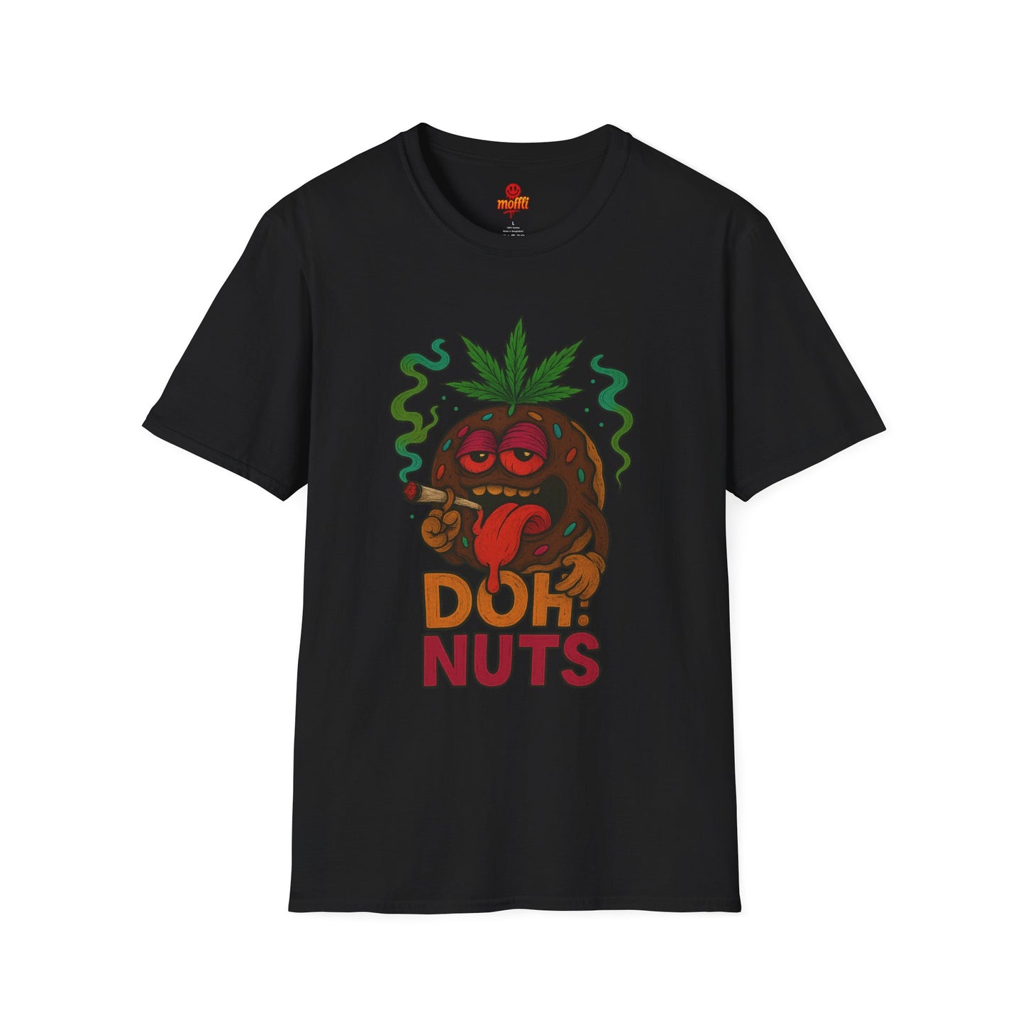 DOH! NUTS Black Chocolate Donut Stoner Shirt (Tax Included)
